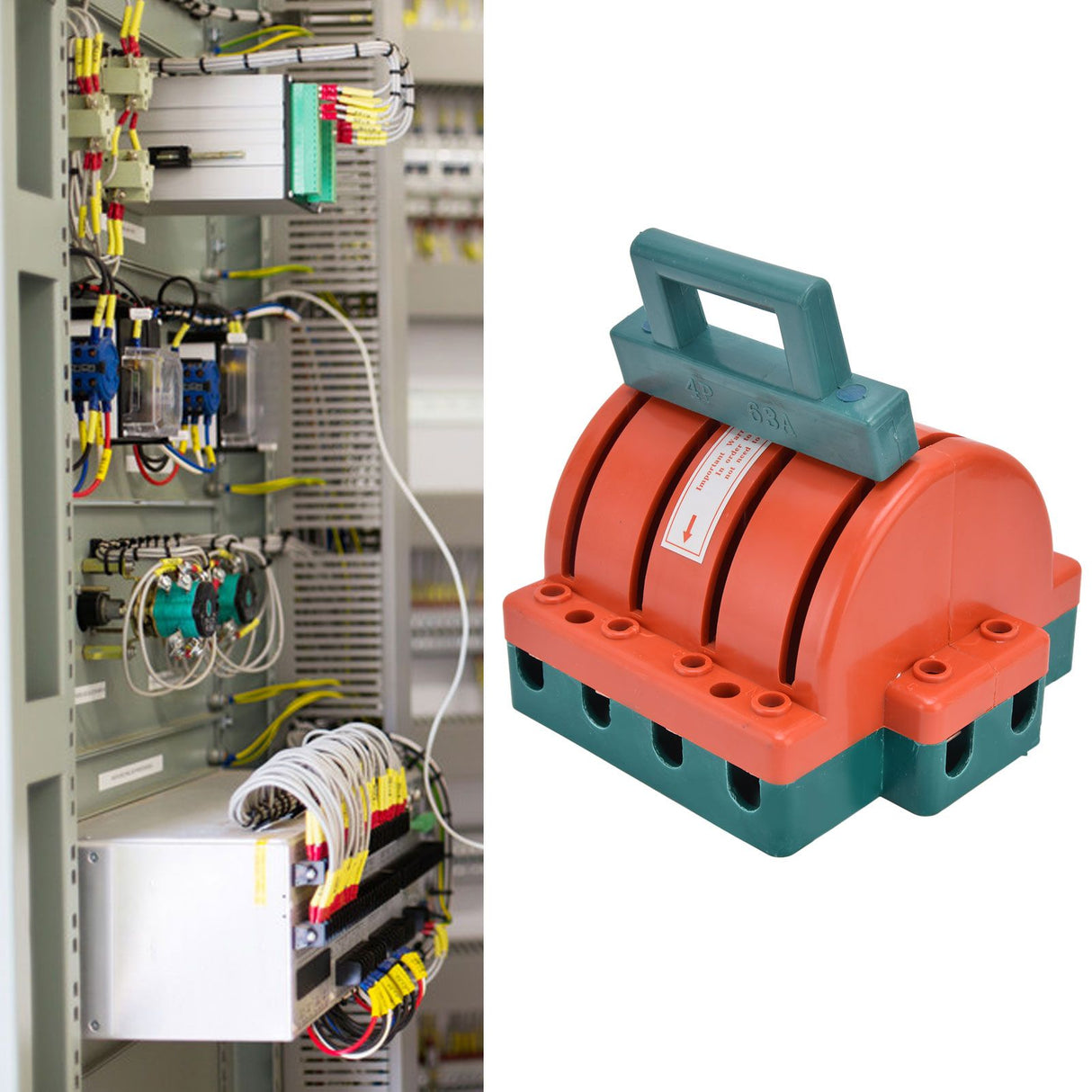4P 63A 380V Disconnect Knife Switch Double Throw Knife Safety Disconnect Switch for Industrial Enterprises