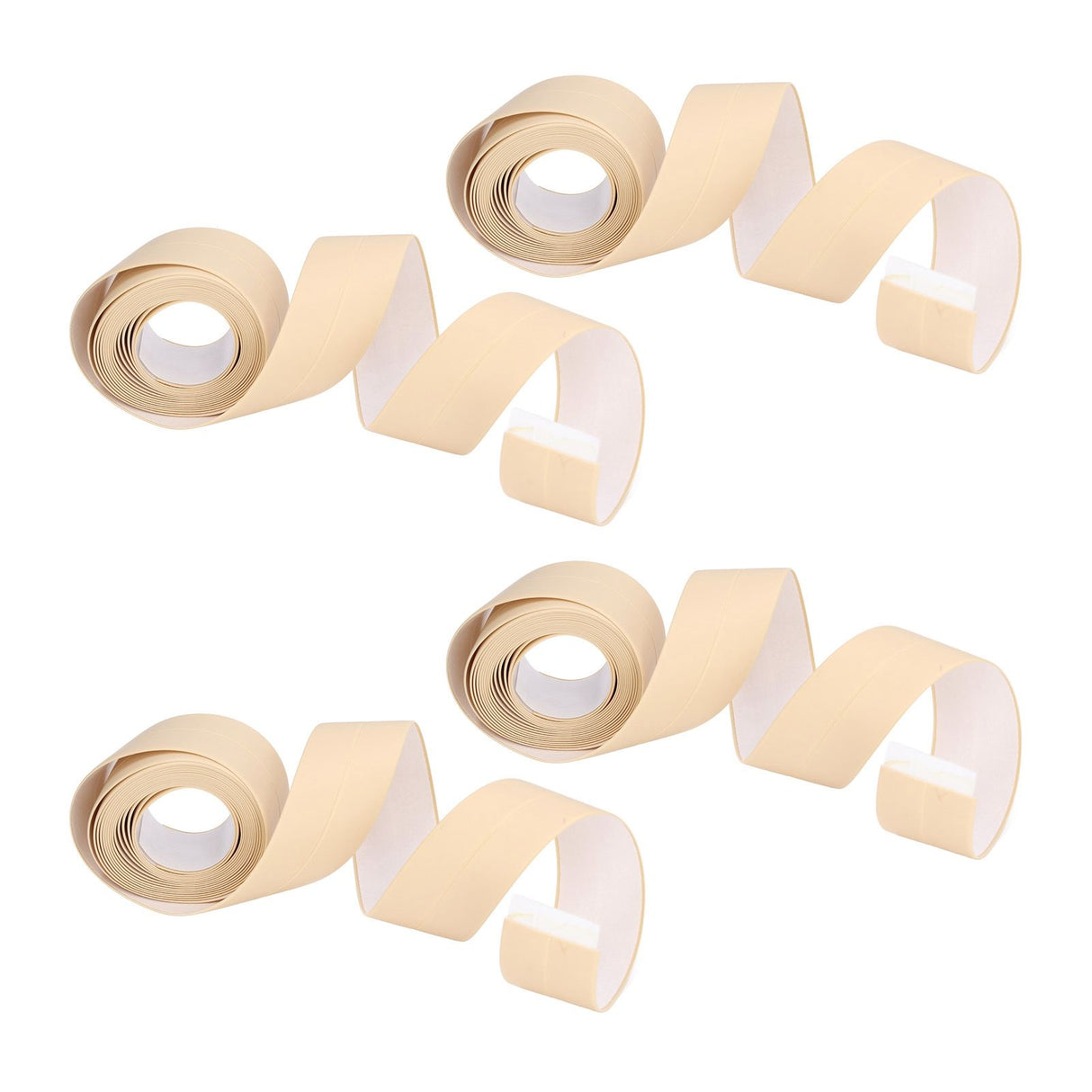 4Pcs Kitchen Sealant Strip PVC Waterproof Self Adhesive Sealing Tape for Bathroom Sink