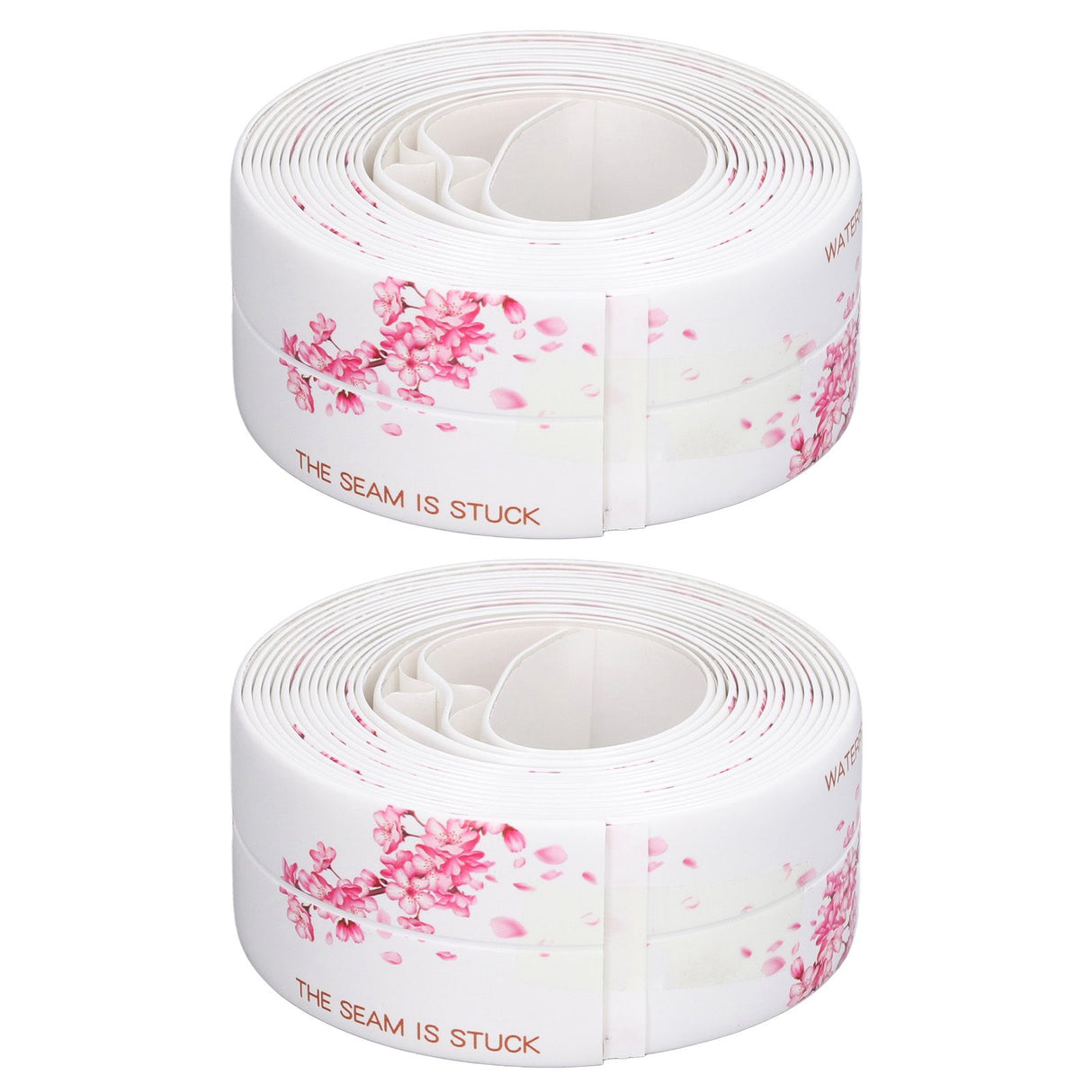 2Pcs Waterproof Tape Self Adhesive PVC Sealing Caulking Strip for Kitchen Bathroom 3.2 Meter