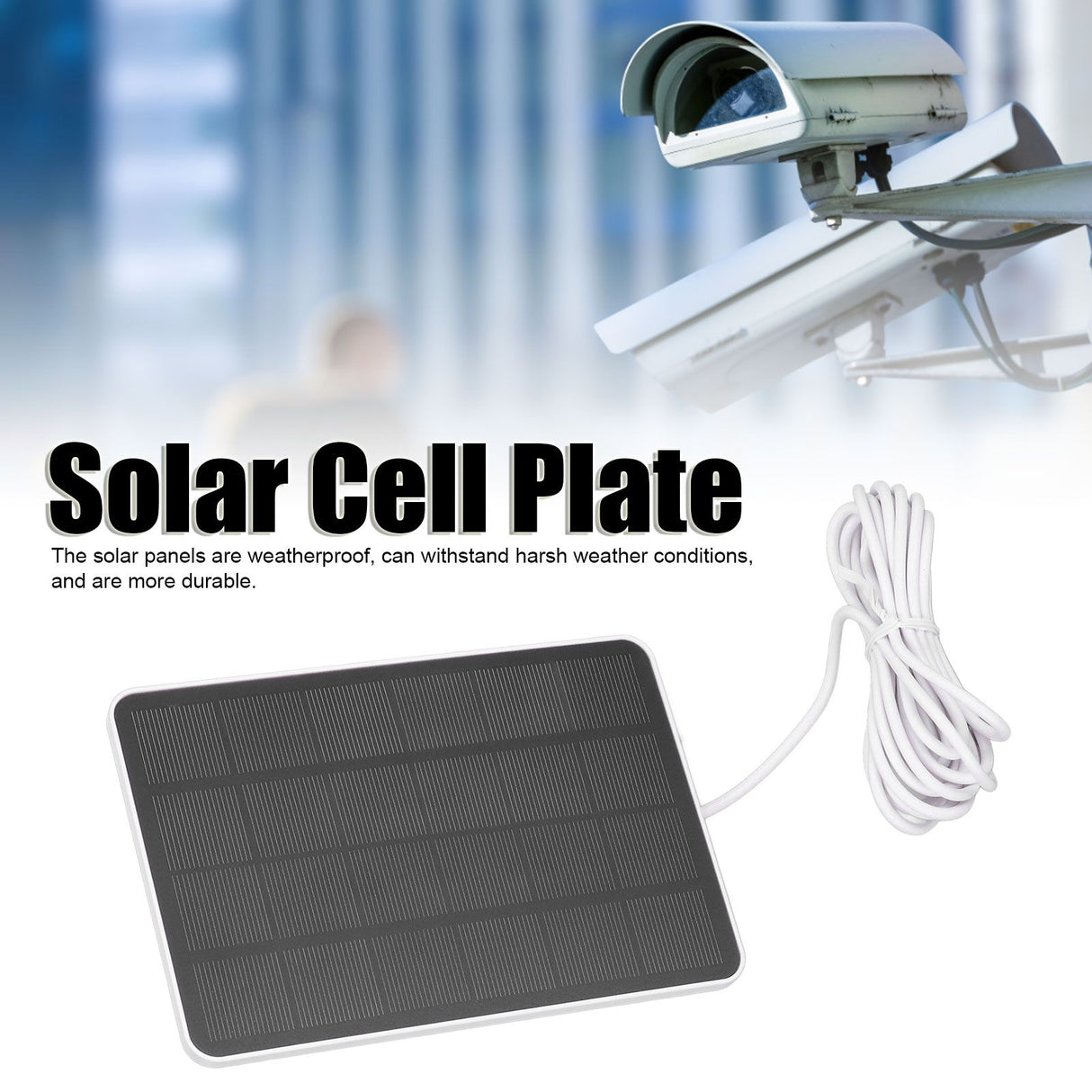 Solar Cell Plate Weatherproof Adjustable Low Power Consumption Solar Panels for Indoor Outdoor