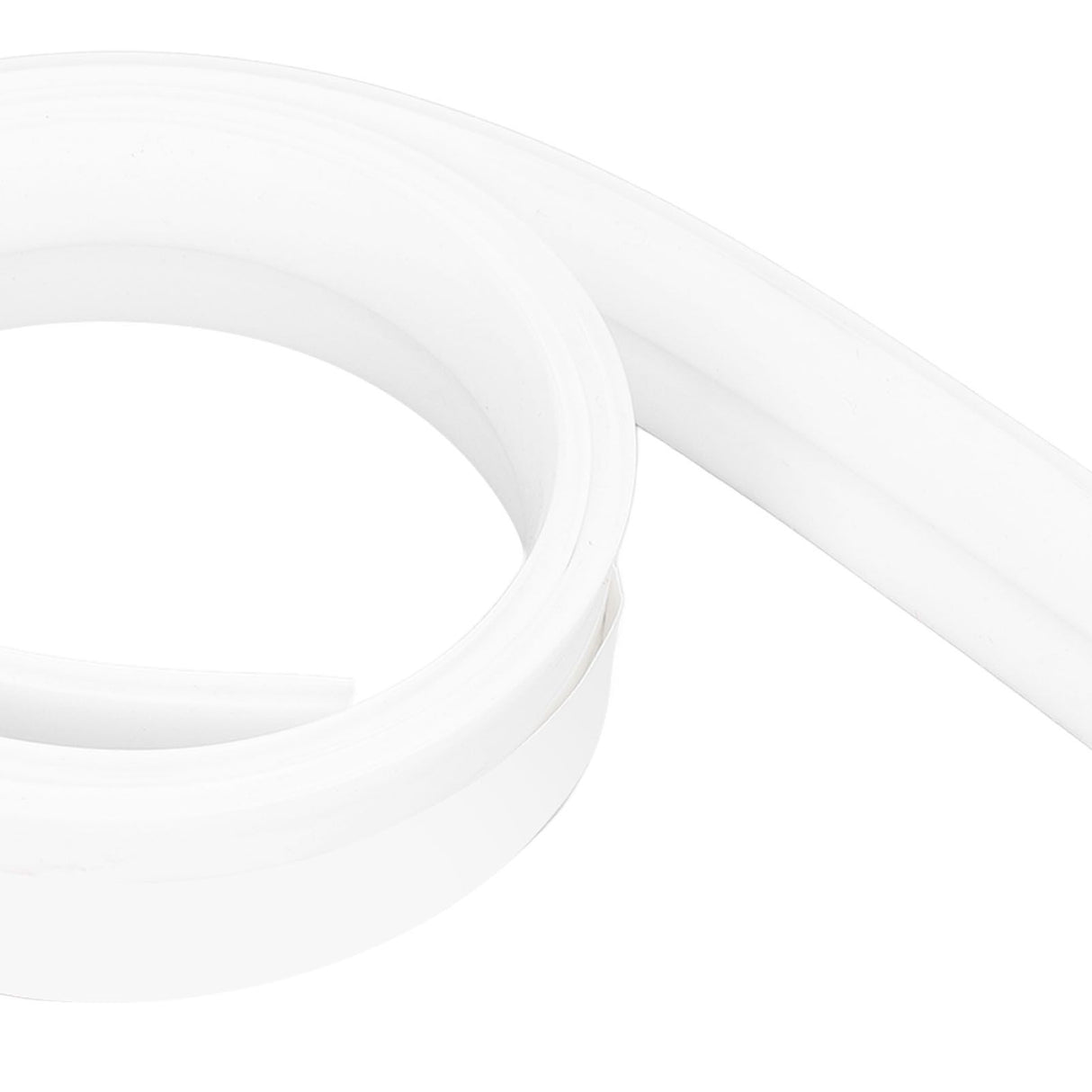 Door Soundproofing 28mm/1.1in Round Hole Silicone Protective Durable Replaceable Lightweight Sealer Strip for RoomWhite
