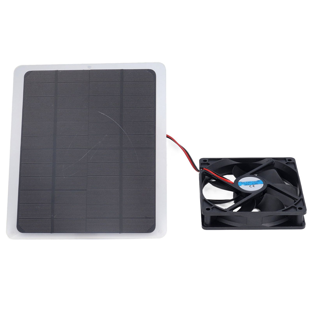 Solar Fan 10W 12V Effective Deodorization Energy Saving Portable USB Solar Exhaust Fan for Pet Houses RV Greenhouses