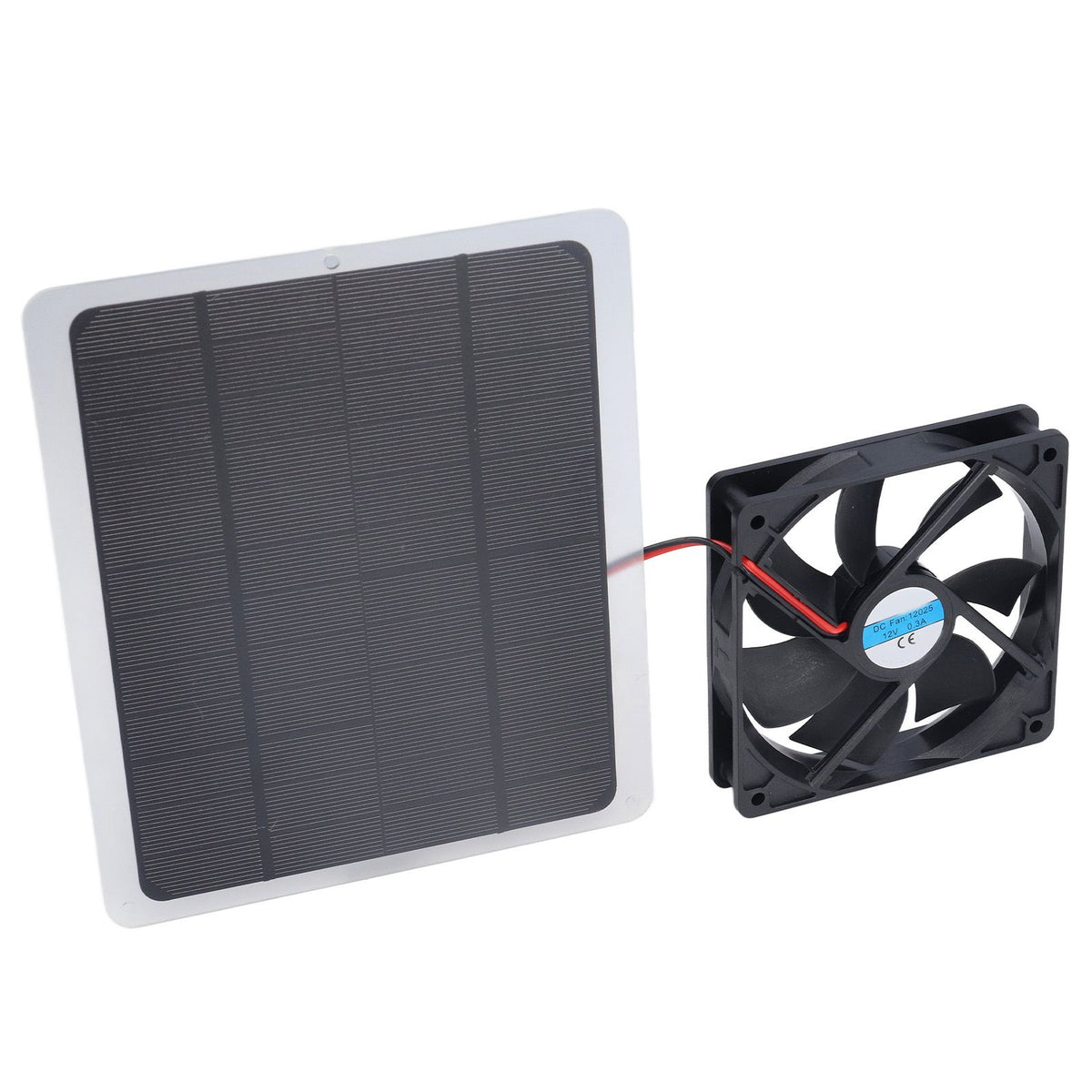 Solar Fan 10W 12V Effective Deodorization Energy Saving Portable USB Solar Exhaust Fan for Pet Houses RV Greenhouses