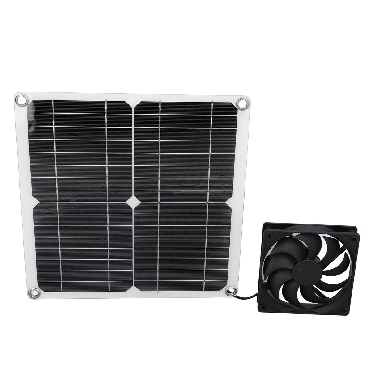 12W Solar Panel Fan Kit USB Solar Powered Fan for Greenhouses Sheds Pet Houses Mobile Phone Charging