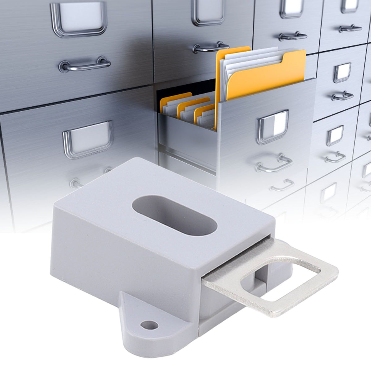 Electronic Cabinet Lock 2 Unlocking Modes High Security Cabinet Lock with Prompt Function for Lockers Drawer Filing Cabinets