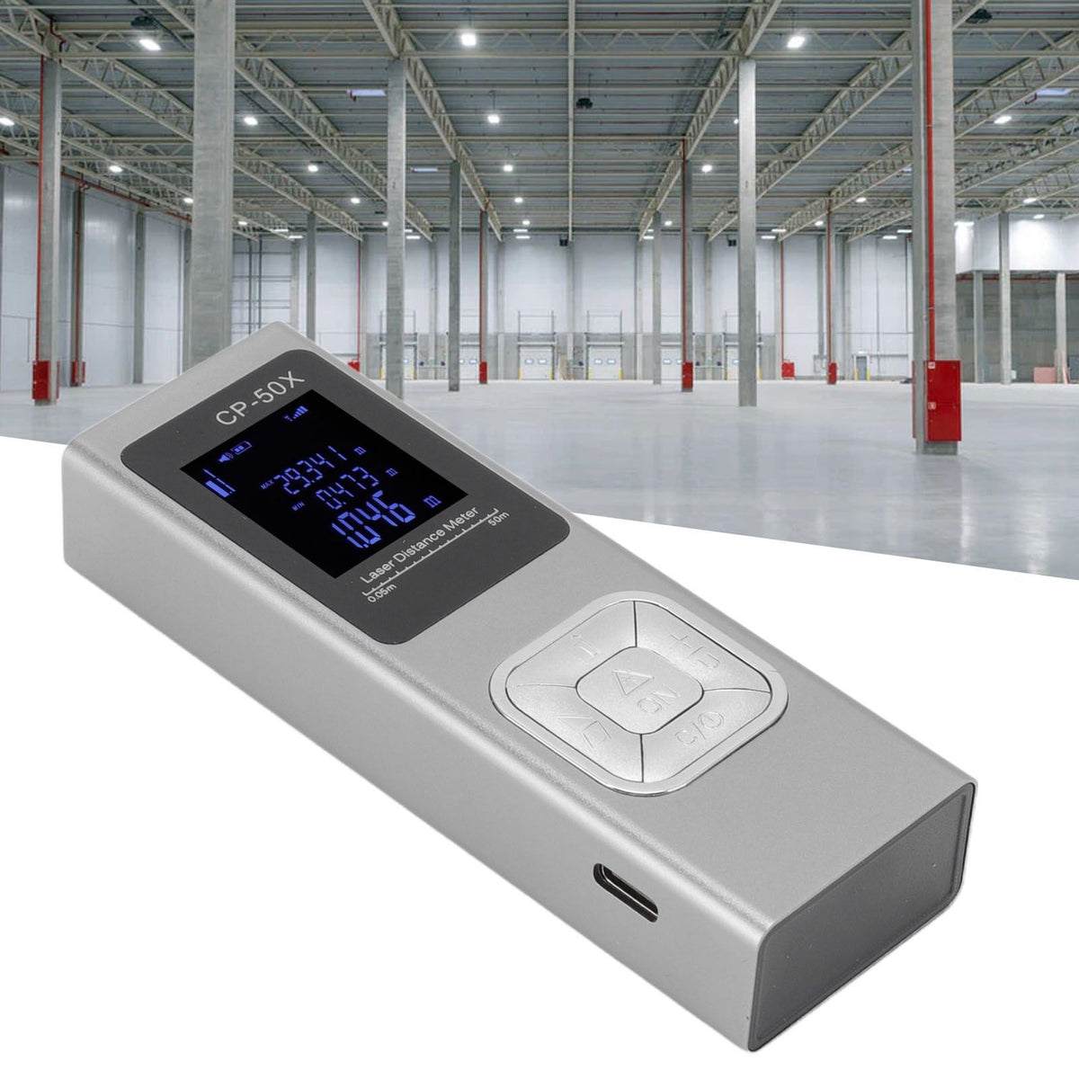 Distance Meter Accurate Voice Broadcast Small Electronic Ruler Handheld Rangefinder for Indoor 164ft