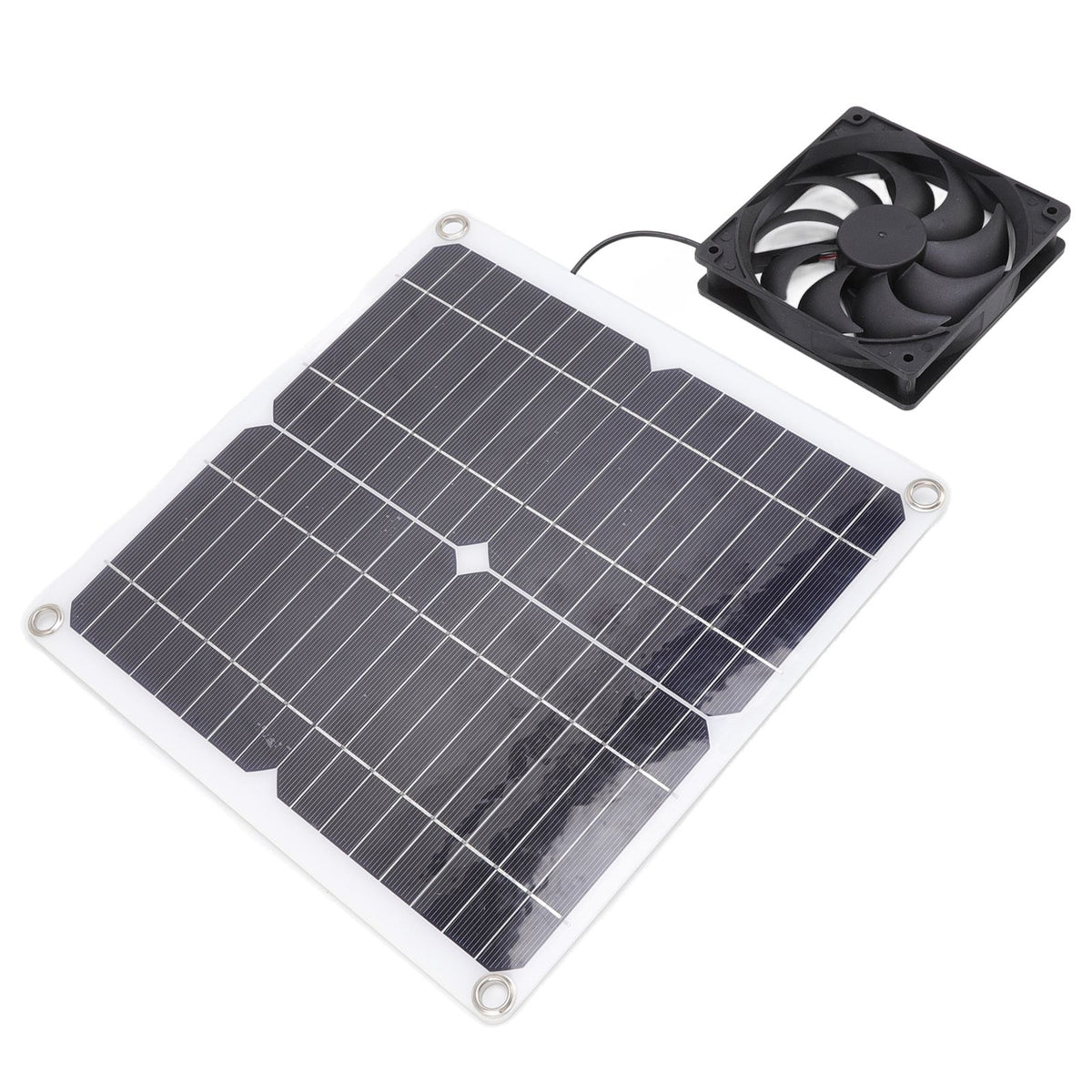 Solar Panel Fan Lightweight Portable Solar Powered Fan Kit for Cars RVs Travel Home 12W