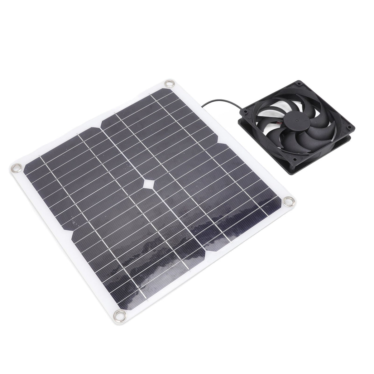 Solar Panel Fan Lightweight Portable Solar Powered Fan Kit for Cars RVs Travel Home 12W