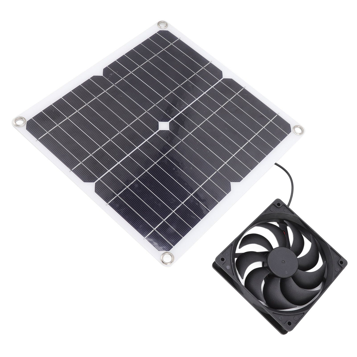 Solar Panel Fan Lightweight Portable Solar Powered Fan Kit for Cars RVs Travel Home 12W