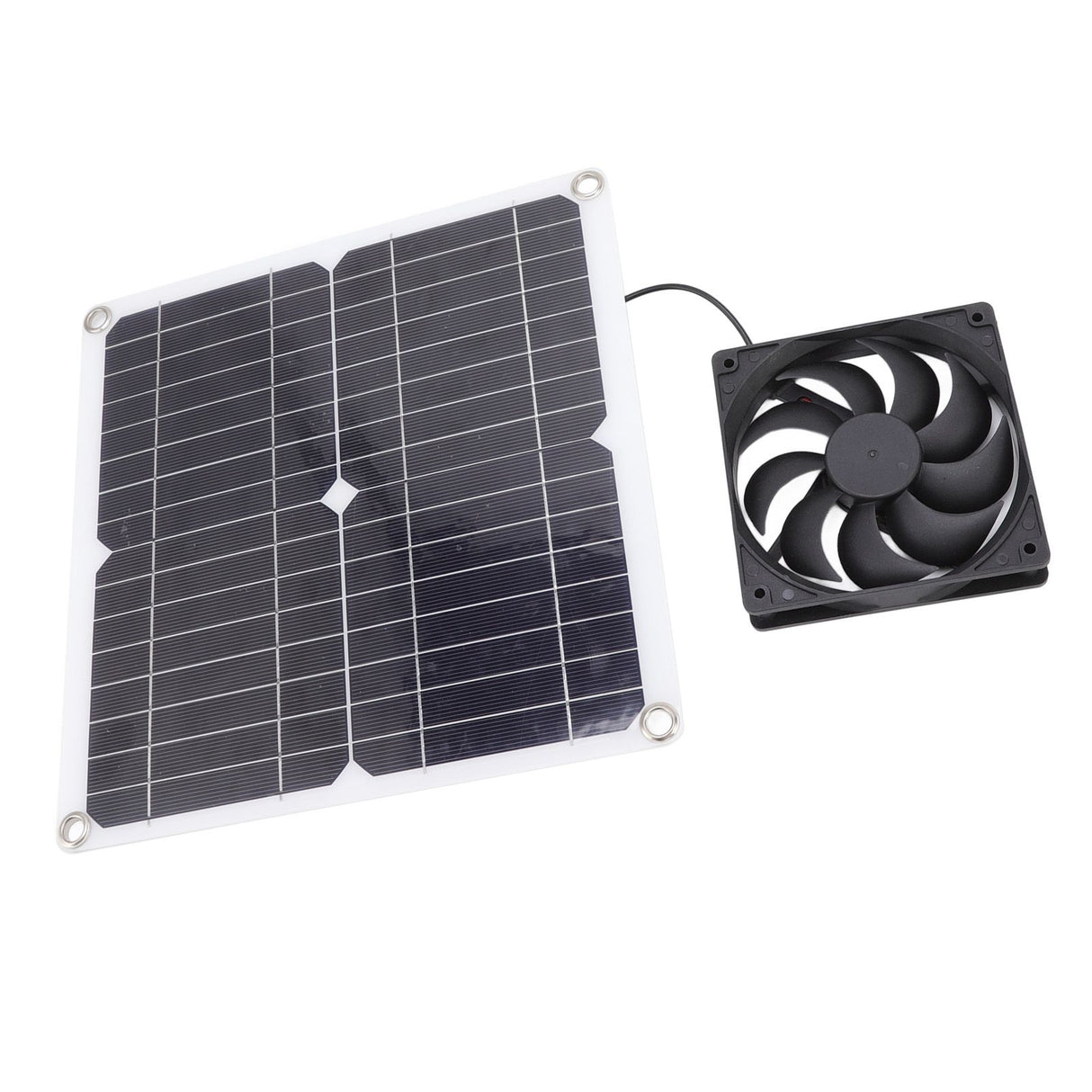 Solar Panel Fan Lightweight Portable Solar Powered Fan Kit for Cars RVs Travel Home 12W