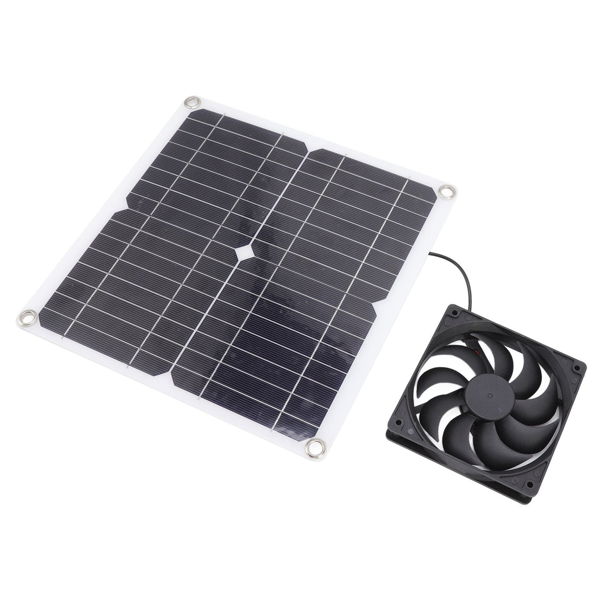 Solar Panel Fan Lightweight Portable Solar Powered Fan Kit for Cars RVs Travel Home 12W