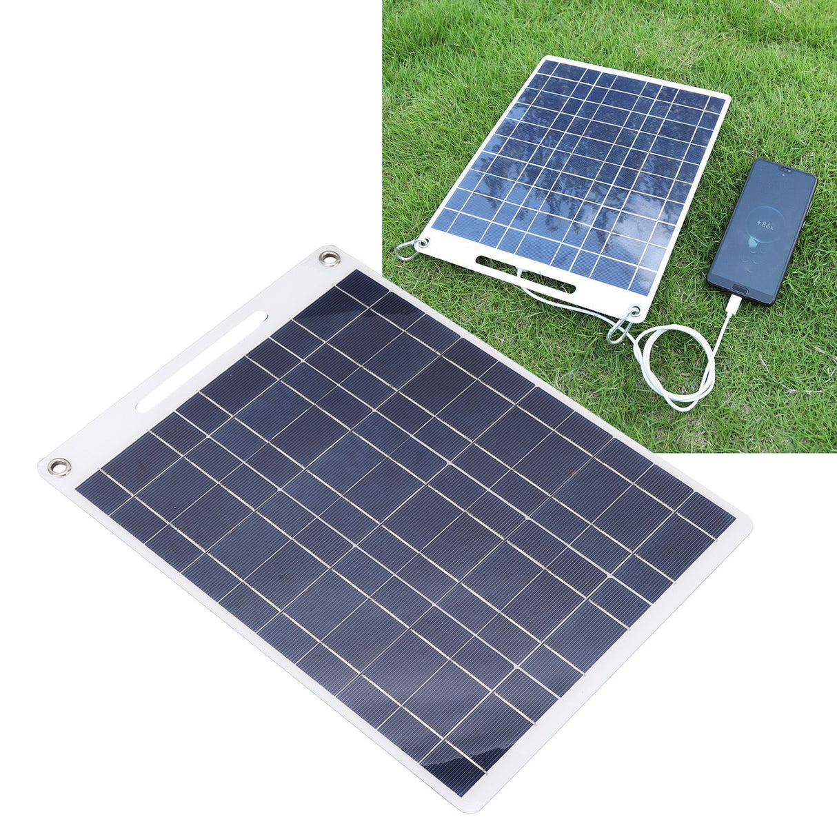 Solar Panel 13W 5V Flexible Dual USB Output Lightweight Portable Energy Saving Solar Battery Charger for Travel