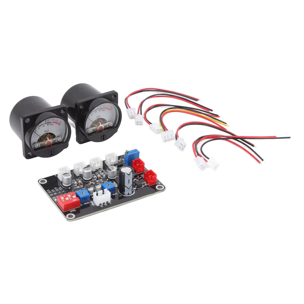 2pcs VU Level Meter Power Amplifier VU Panel Meter with Driver Board for Recording Studio 12V‑18V