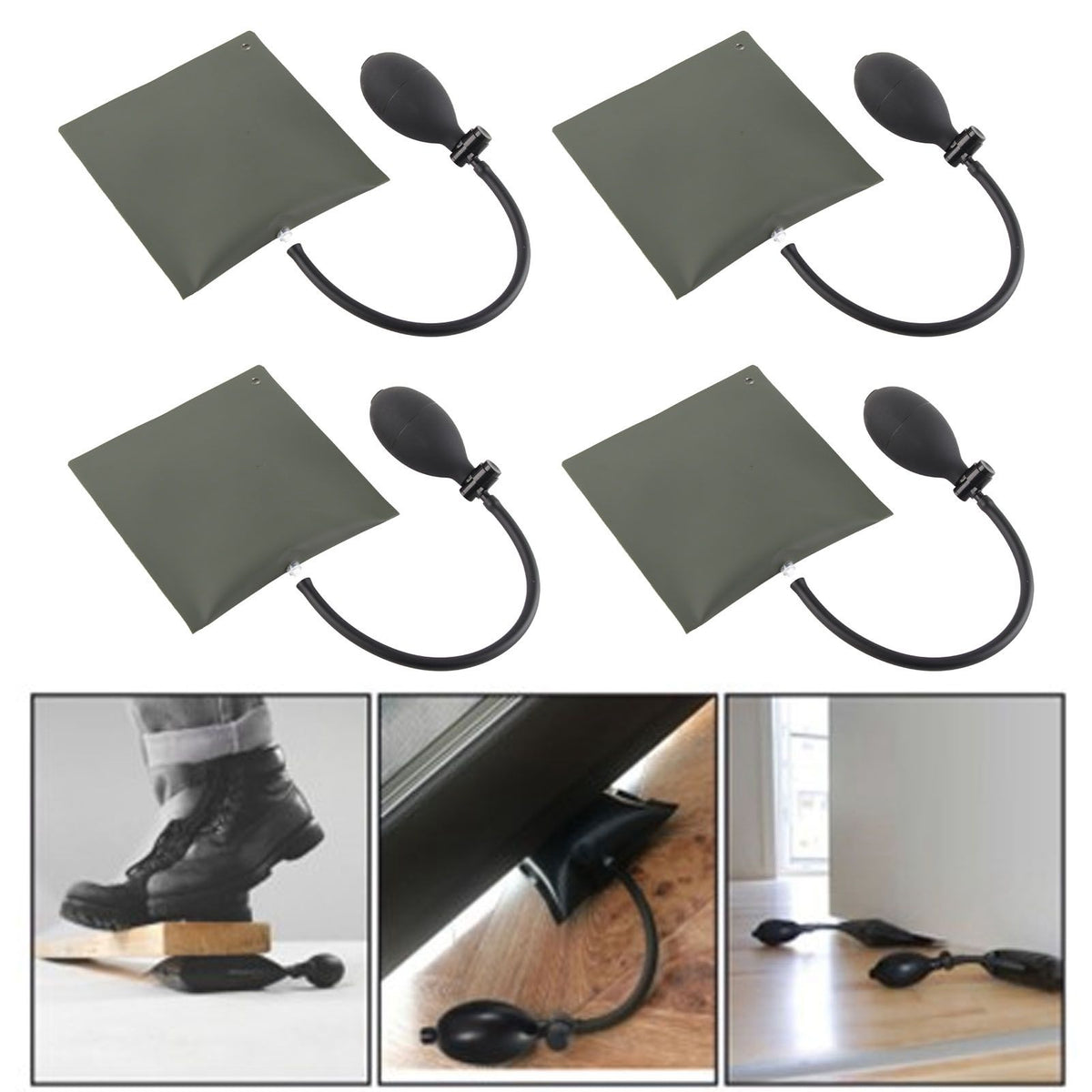 4pcs Air Shim Pump Door Window Installation Air Cushion Thicken Fiber Air Wedges Alignment Tool for Household