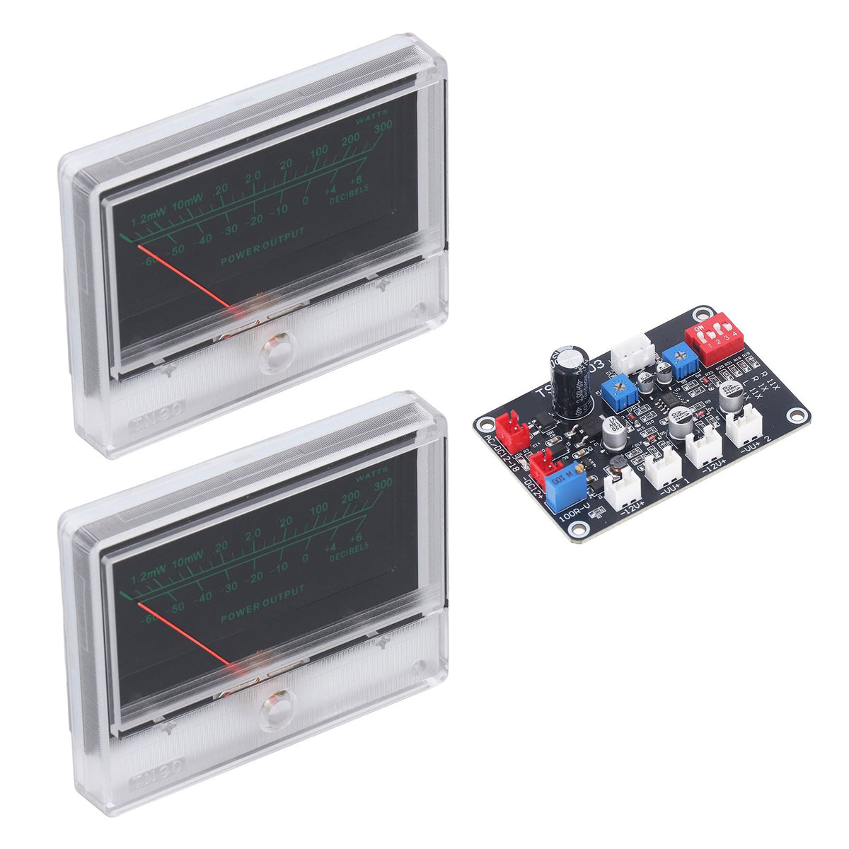 VU Meter Driver Board High Precise Adjustment Power Amplifier DB Meter with Backlit for DIY