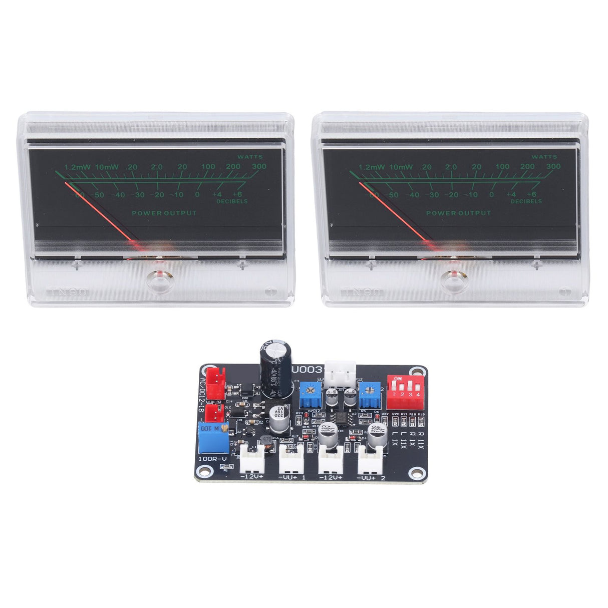 VU Meter Driver Board High Precise Adjustment Power Amplifier DB Meter with Backlit for DIY