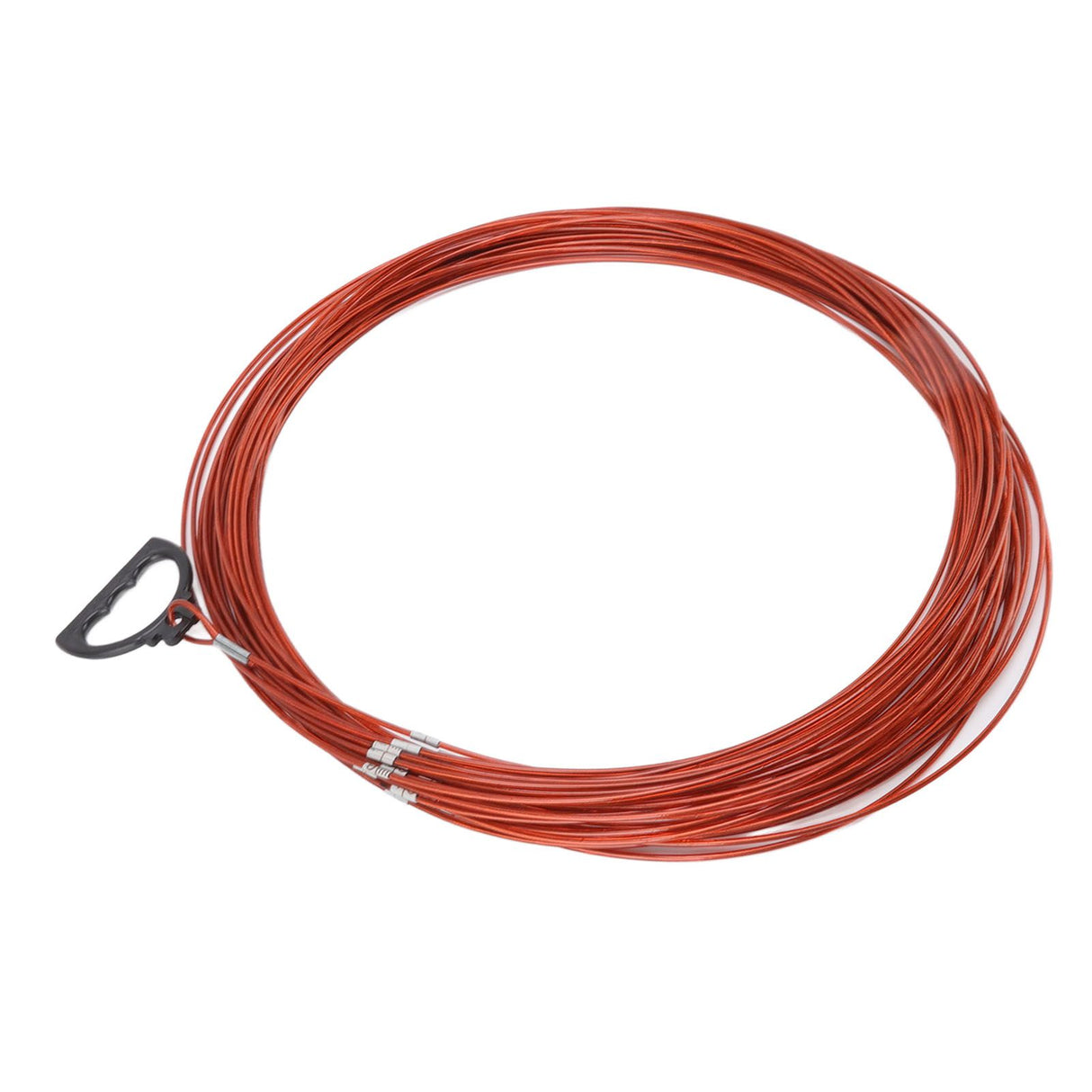 Steel Wire Measuring Rope Plastic Coated Construction Site Measuring Rope with Pull Ring for Railway Farmland 30m/98.4ft