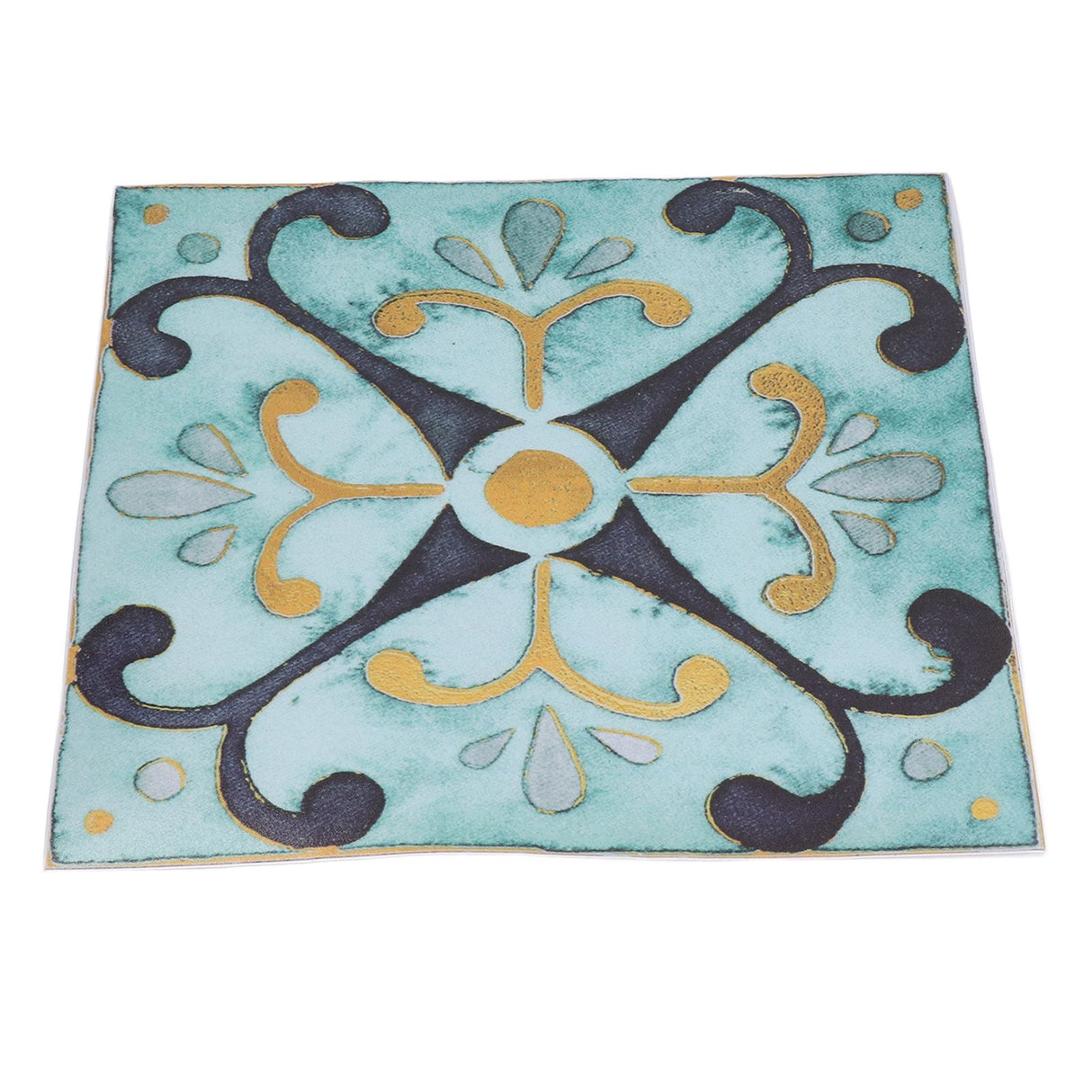 4Pcs/Set Antique Tile Stickers Retro Style Waterproof Self Adhesive Decals for Kitchen Bathroom Decor 30x30cm