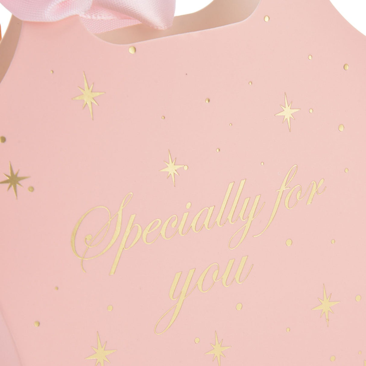 50Set Innovative Candy Box Paper Candy Bags with Ribbons for Christmas Parties Birthdays WeddingsPink with Light Pink Ribbon