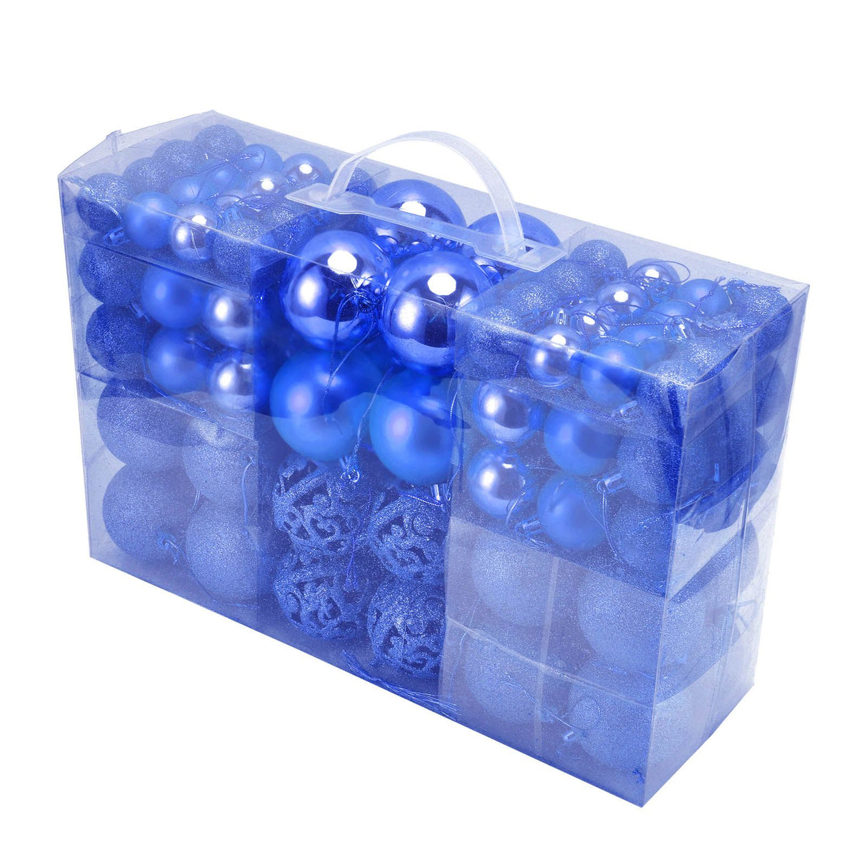 100pcs Christmas Ball Ornaments Shatterproof Hanging Balls for Christmas Tree Party DecorationBlue