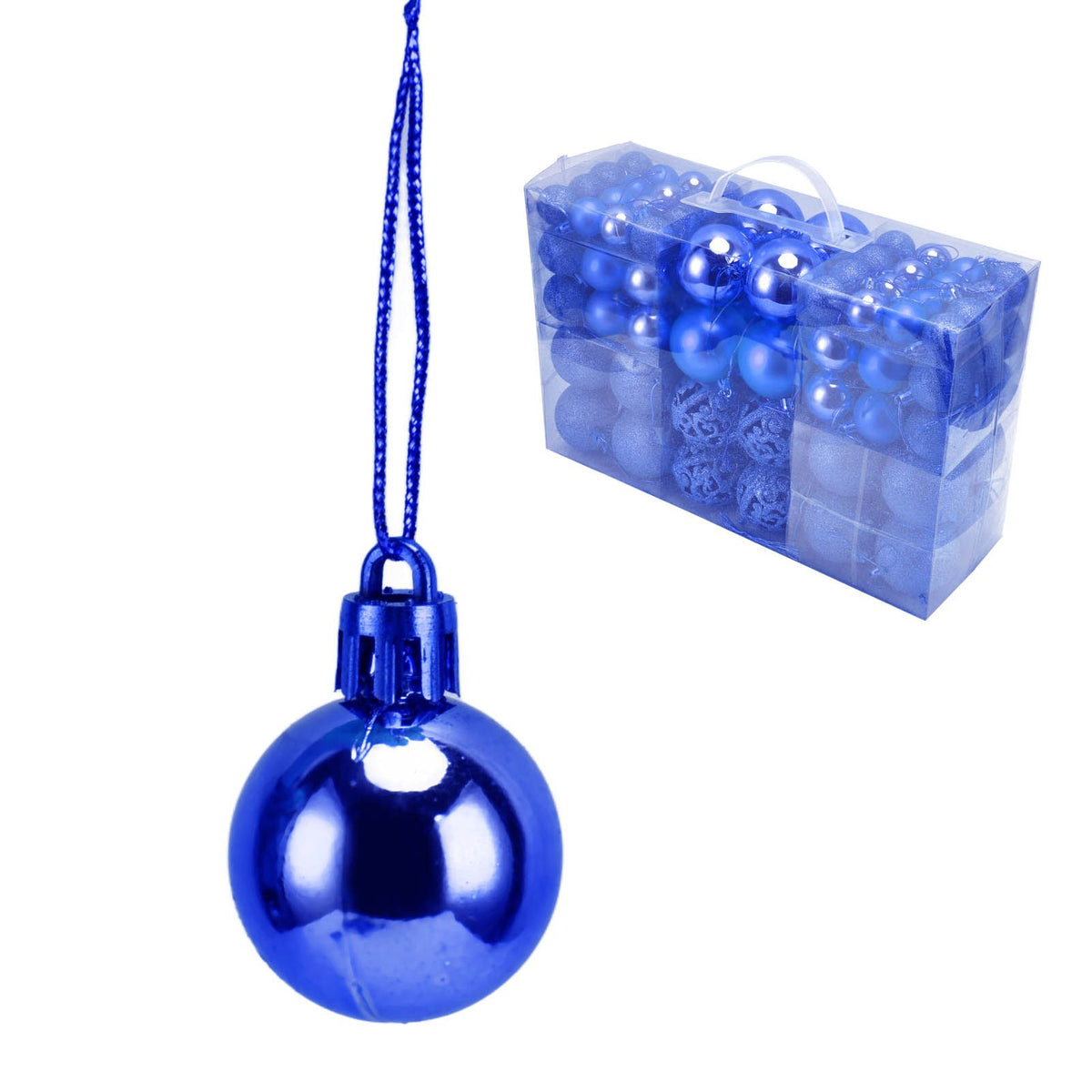 100pcs Christmas Ball Ornaments Shatterproof Hanging Balls for Christmas Tree Party DecorationBlue