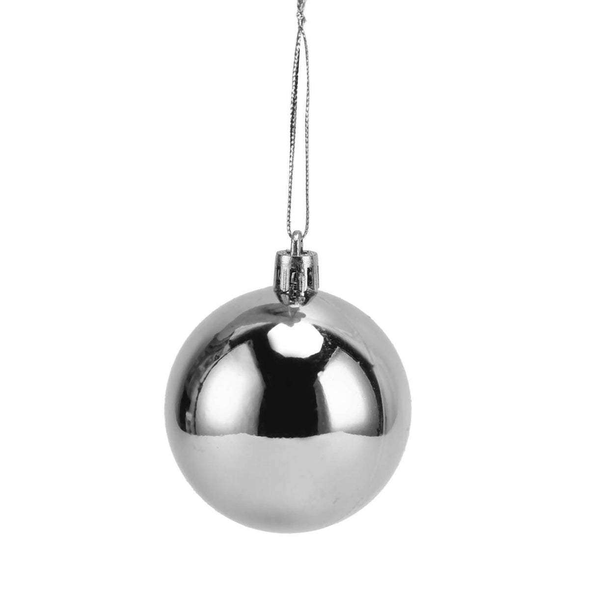 100pcs Christmas Ball Ornaments Shatterproof Hanging Balls for Christmas Tree Party DecorationSilver
