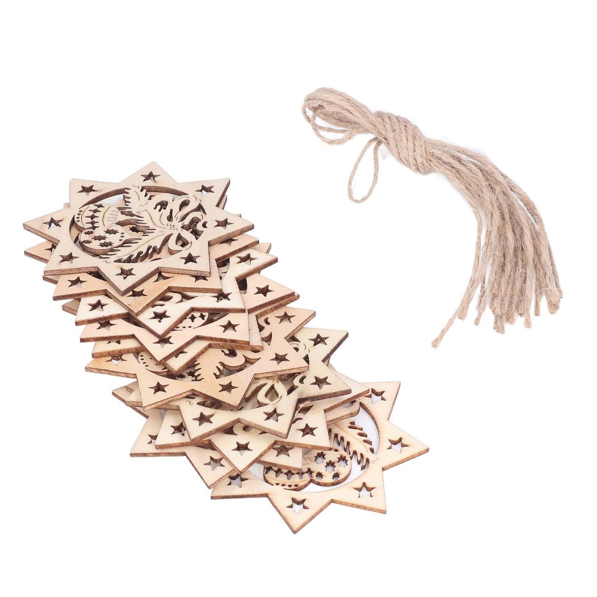 Wooden Hanging Ornaments Hollow DIY Christmas Tree Decorative Pendants Home Decoration AccessoriesJM00207