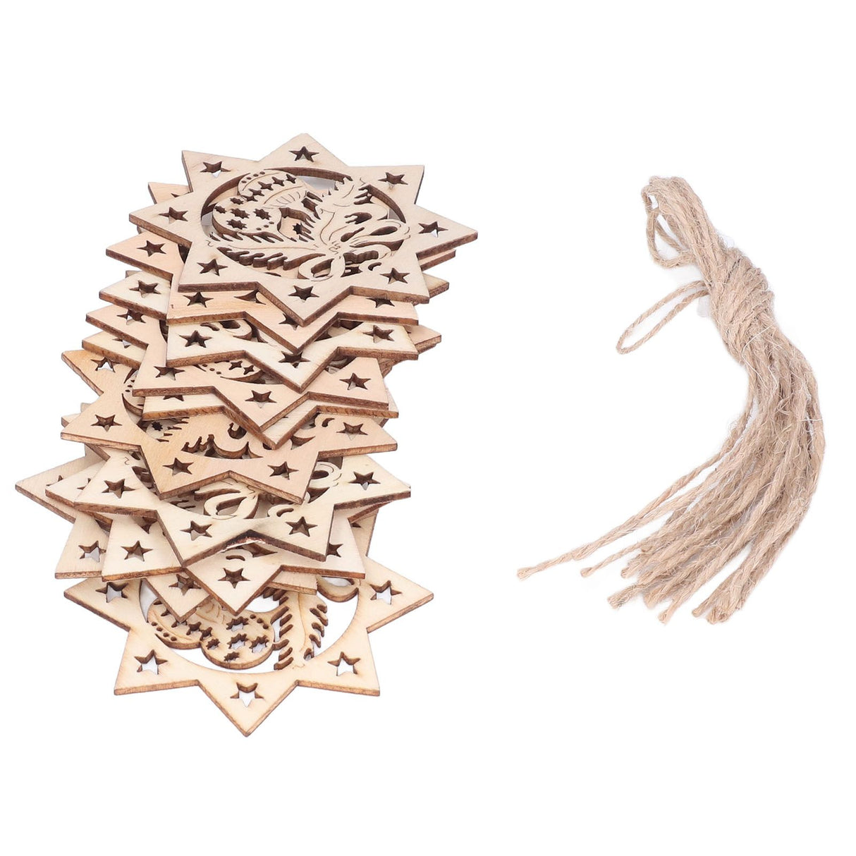 Wooden Hanging Ornaments Hollow DIY Christmas Tree Decorative Pendants Home Decoration AccessoriesJM00207