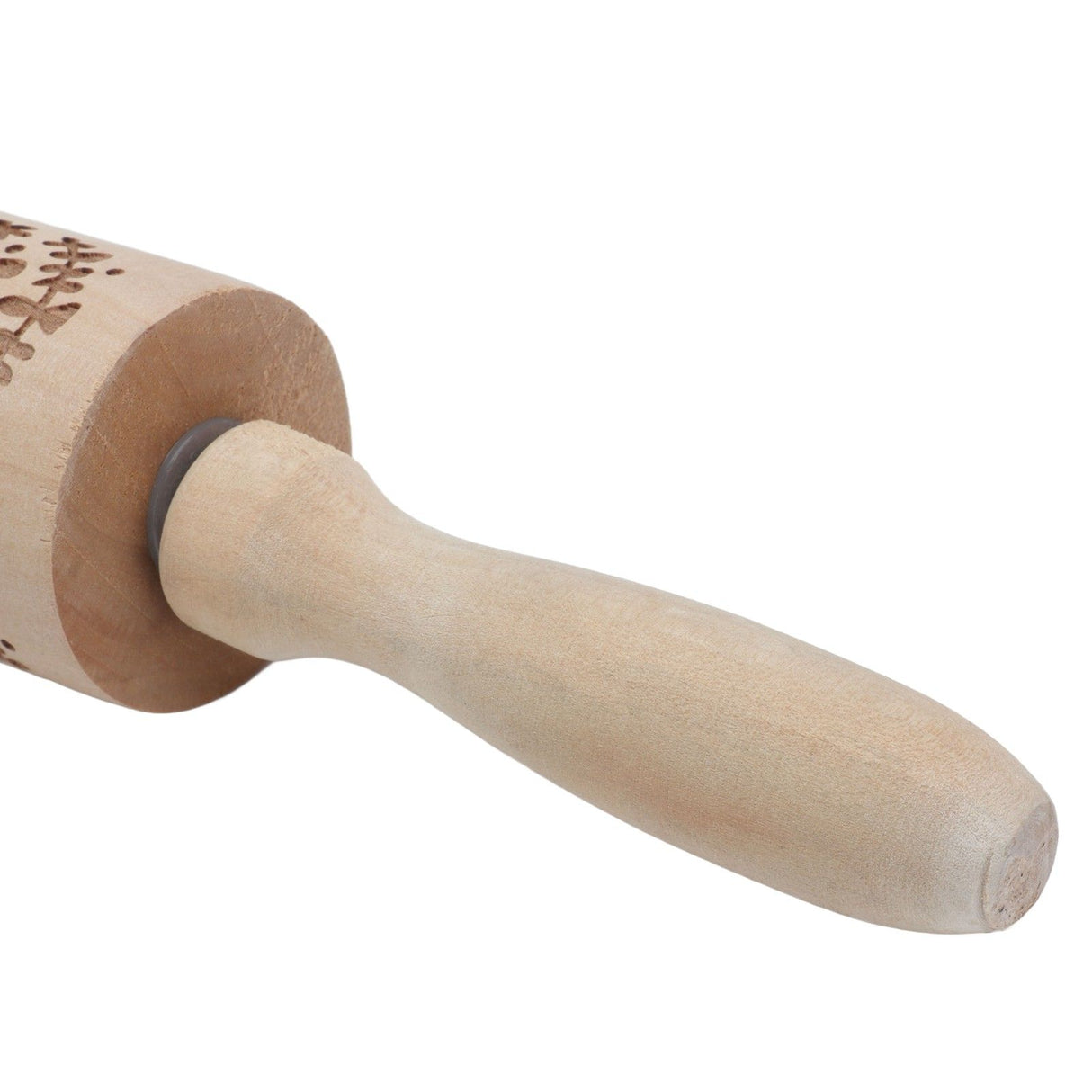 Rolling Pin Wooden Christmas Print Dough Roller Kitchen Tool for Pastries Pizza Biscuits Baking