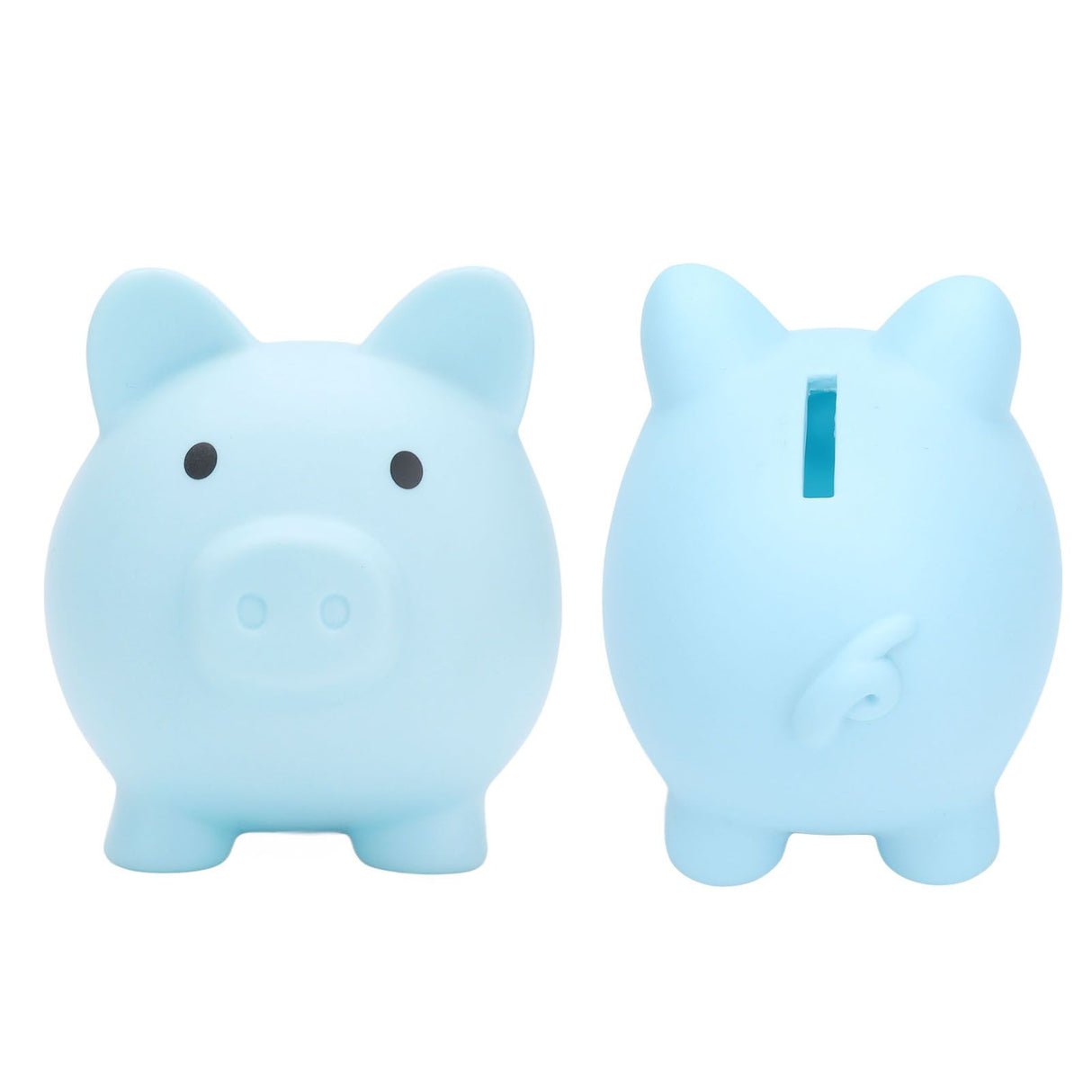 Piggy Bank Rugged Durable Vinyl Cartoon Animal Pig Coin Cash Piggy Bank Boy Girl GiftBlue
