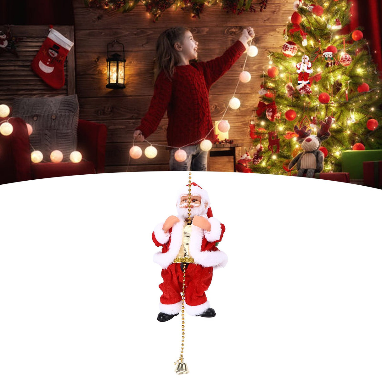 Climbing Santa Santa Climbing The Bead Curtain Christmas Tree Pendants Christmas Decorations