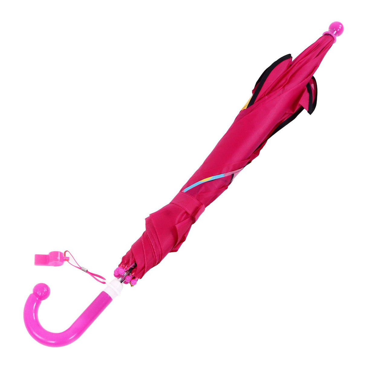 Kid Umbrella Lovely Cartoon Animal Easy Operation Light Weight Girls Umbrella for Raining Clear DayRose Red