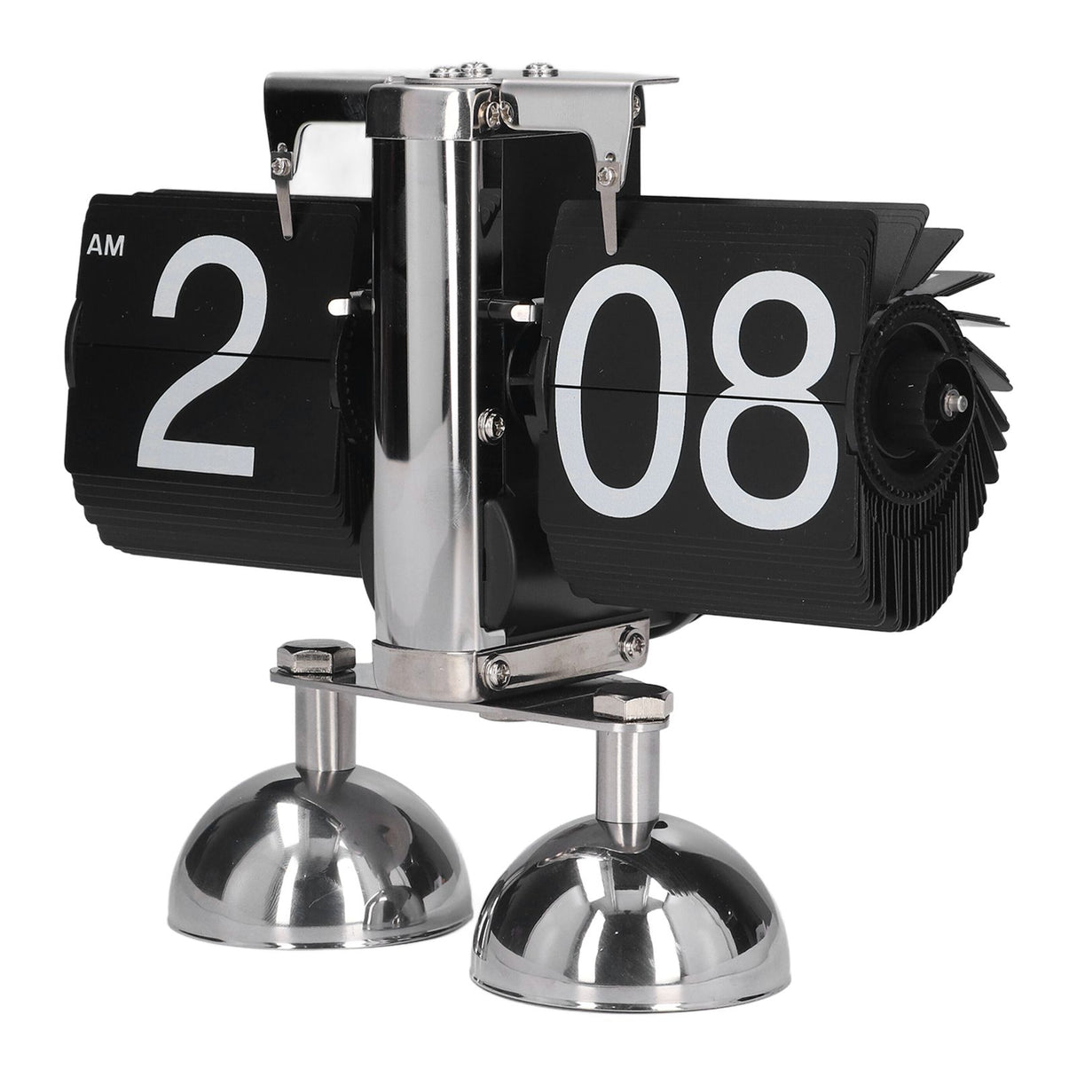 Flip Clock Quartz Movement High Accuracy Retro Style Stainless Steel Simple Operation Quartz Clock