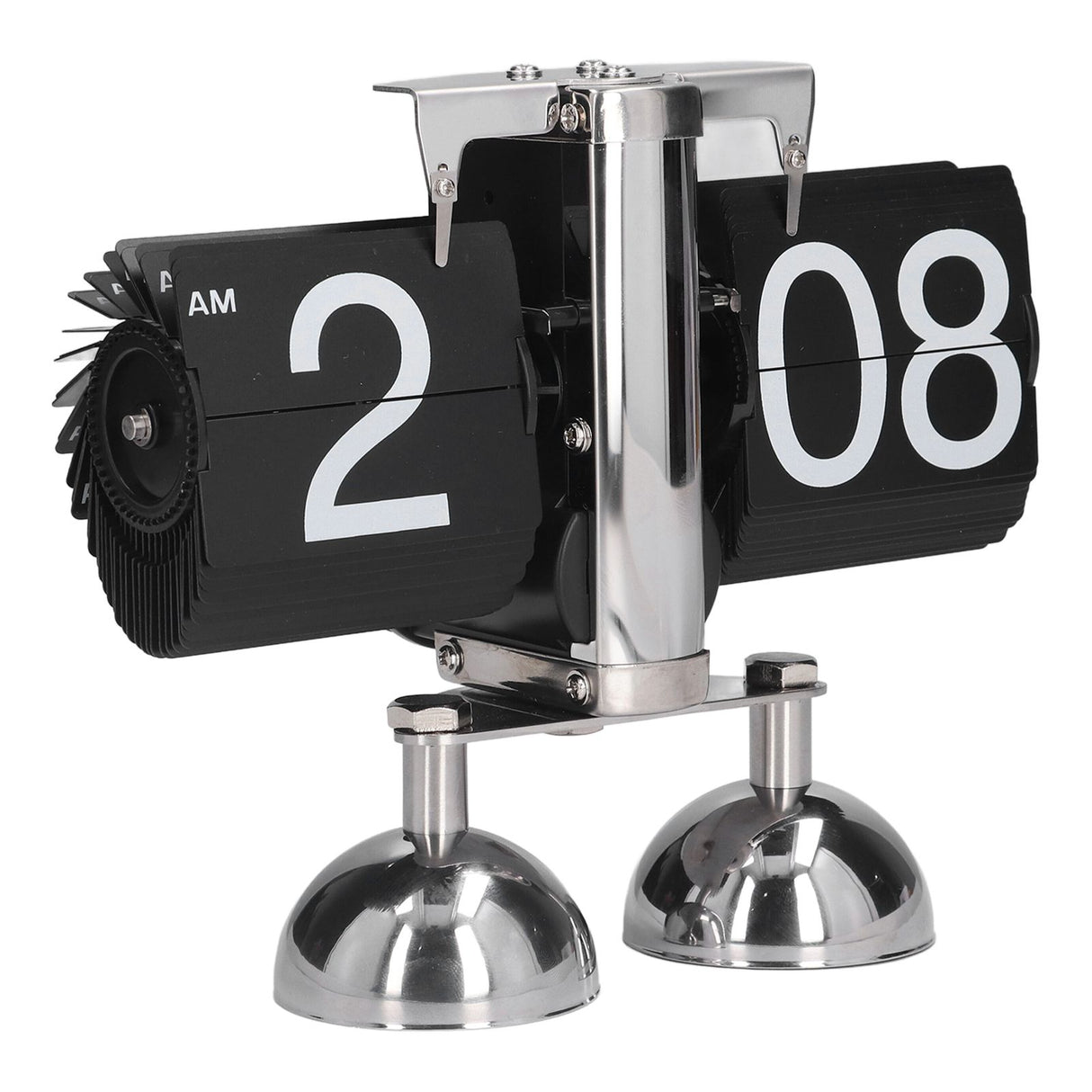 Flip Clock Quartz Movement High Accuracy Retro Style Stainless Steel Simple Operation Quartz Clock