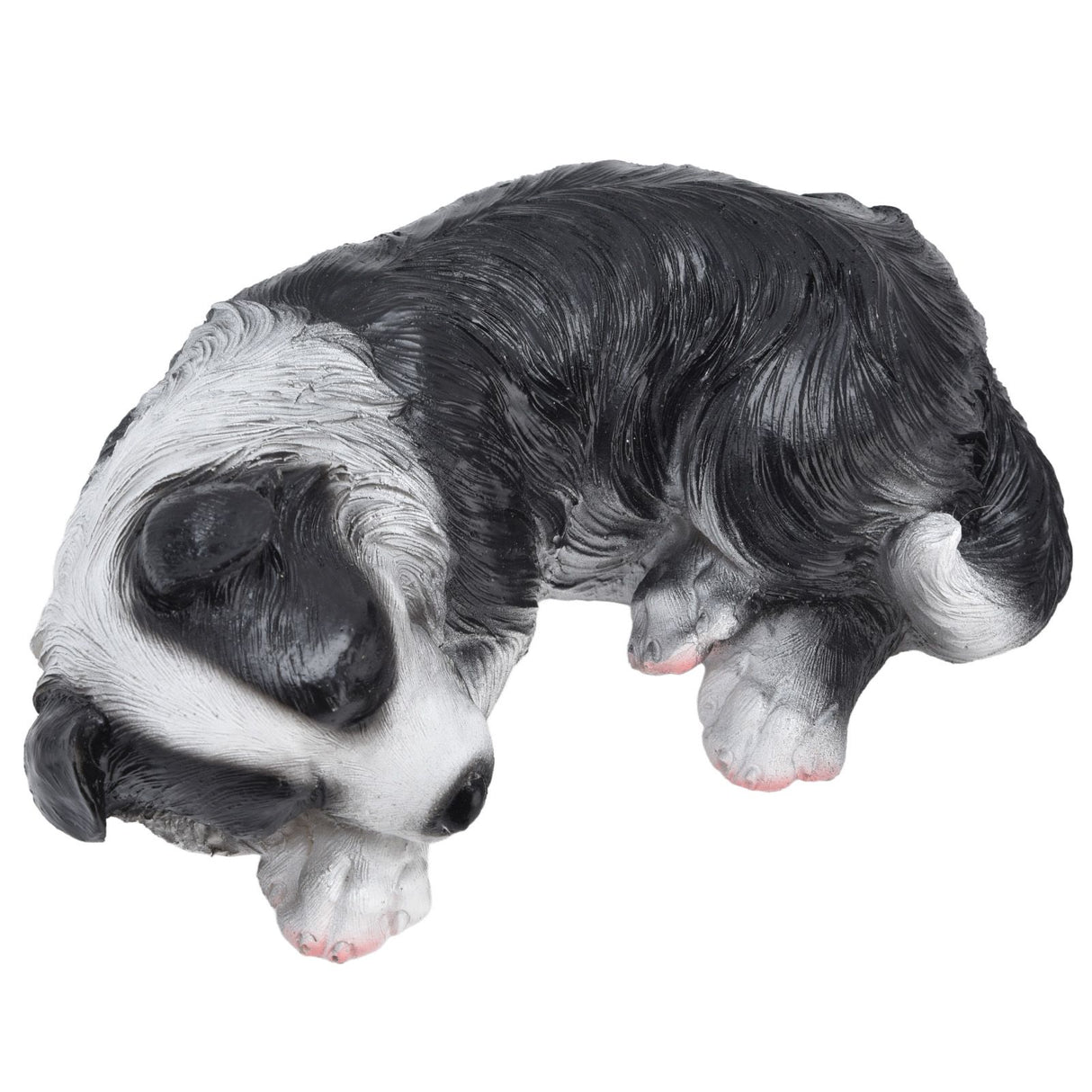 Dog Ornament Textured Exquisite Vivid Real Cute Dog Statue for Garden Lawn Desk Decoration