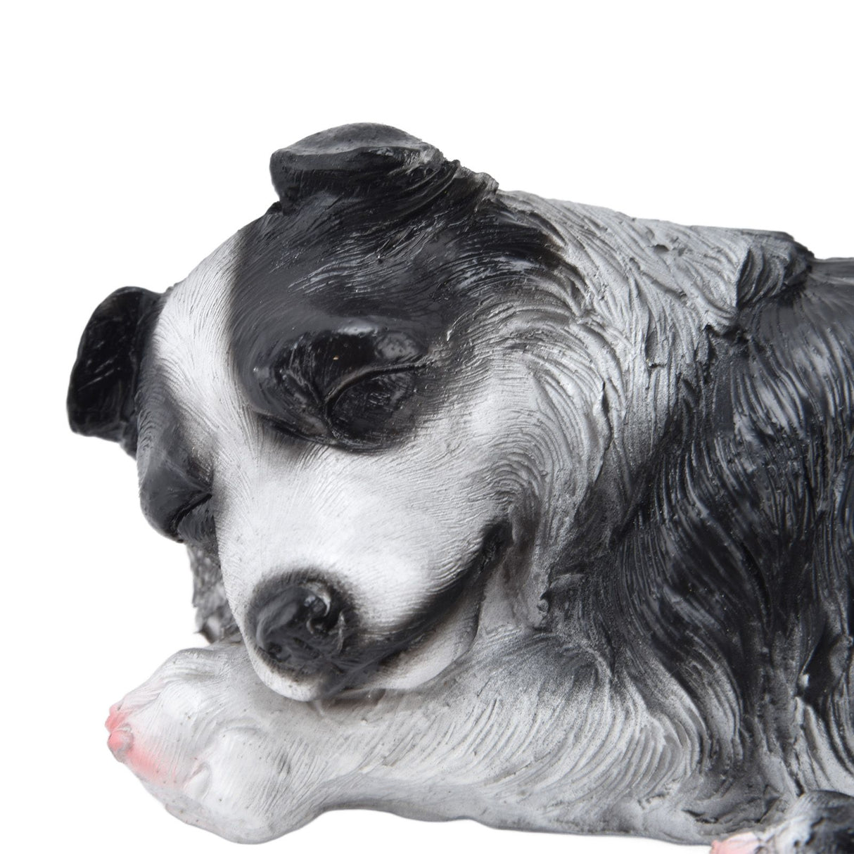 Dog Ornament Textured Exquisite Vivid Real Cute Dog Statue for Garden Lawn Desk Decoration