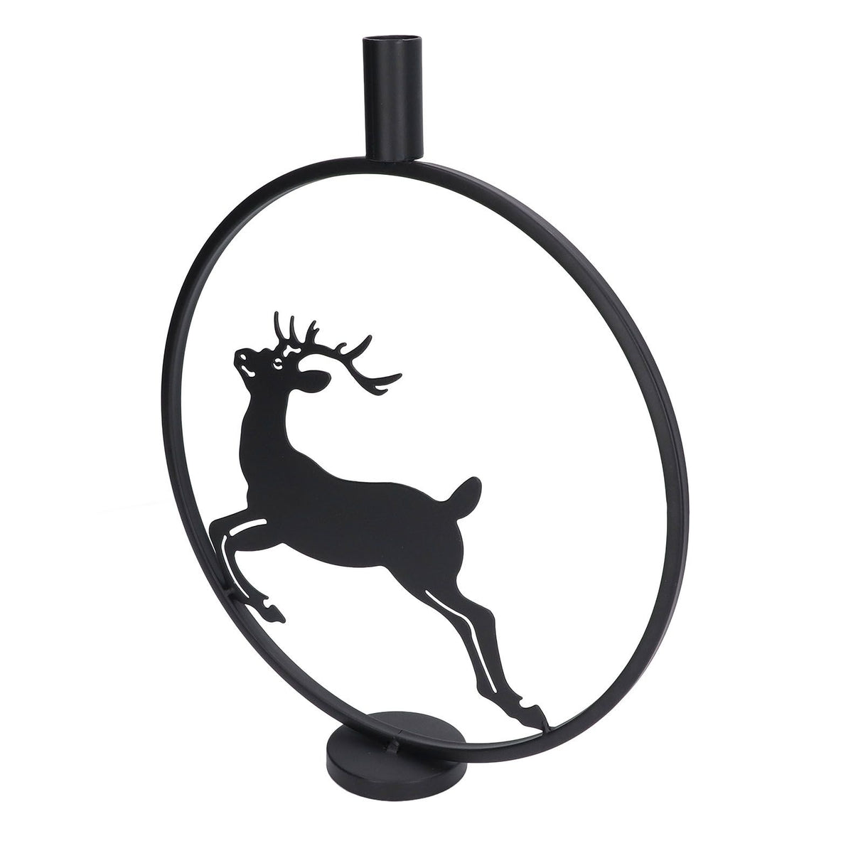 Deer Candle Holder Black European Style Tealight Holder Wall Decoration for Wedding Party