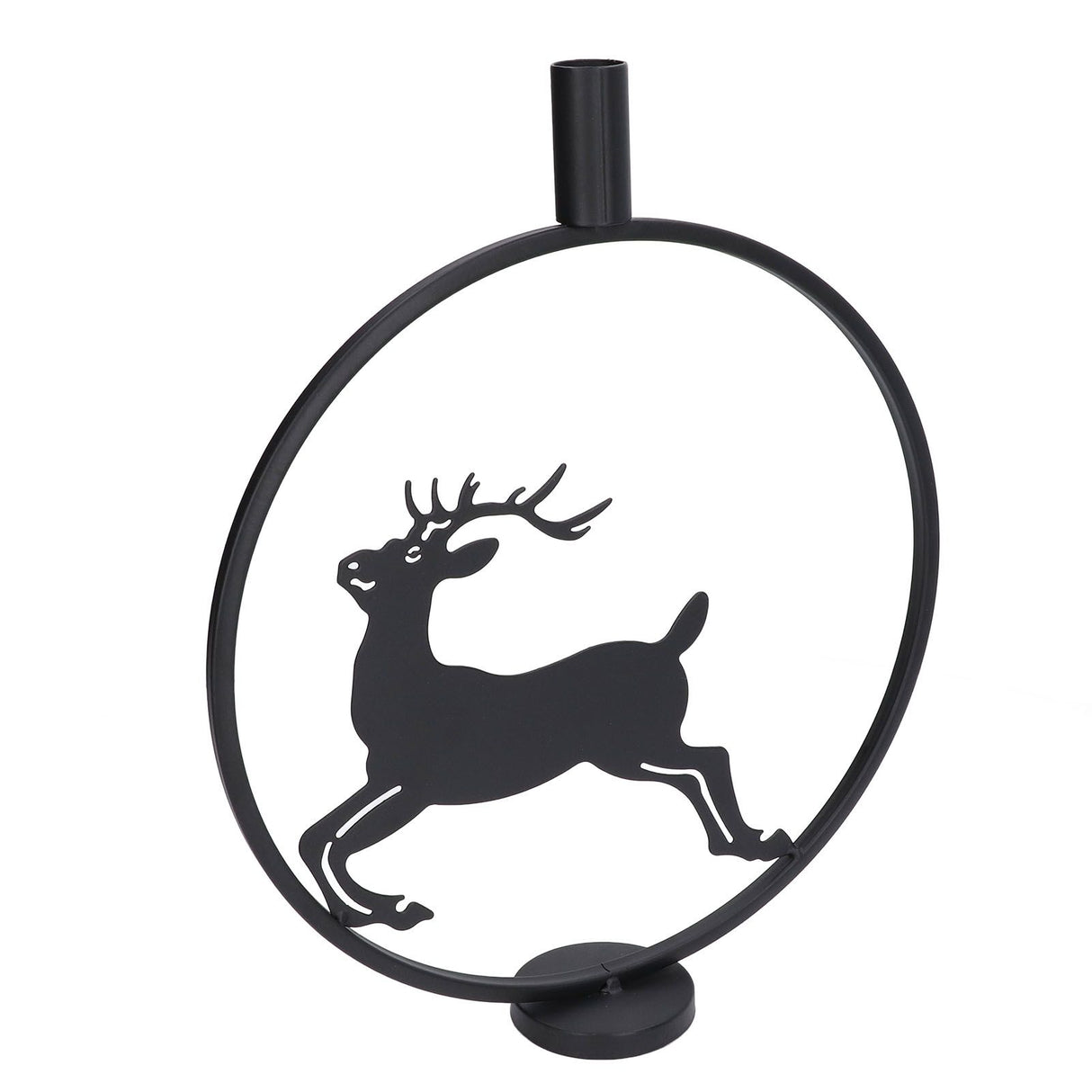 Deer Candle Holder Black European Style Tealight Holder Wall Decoration for Wedding Party