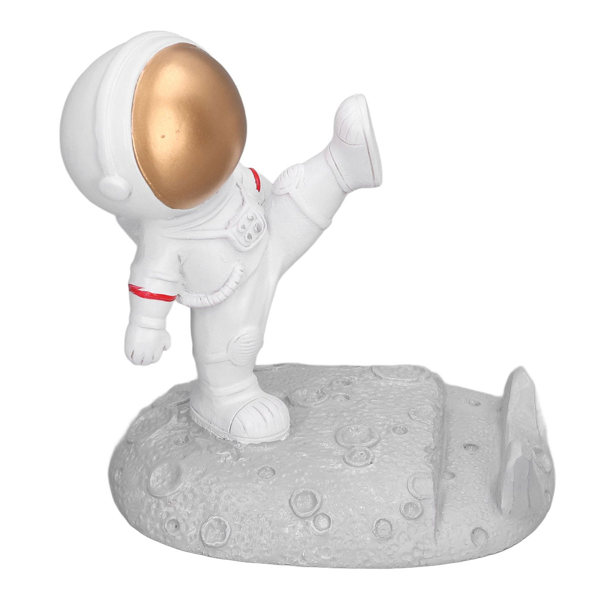 Mobile Phone Holder Astronaut Shape Exquisite Beautiful Environmentally Friendly Bracket OrnamentGolden Astronaut Kick