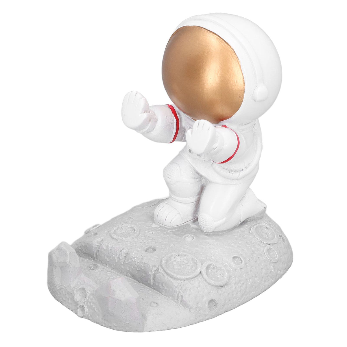 Mobile Phone Holder Astronaut Shape Exquisite Beautiful Environmentally Friendly Bracket OrnamentGolden Astronaut Push