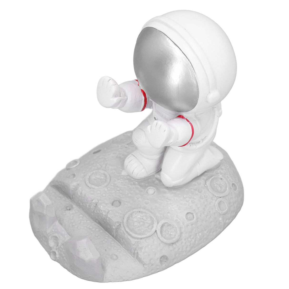Mobile Phone Holder Astronaut Shape Exquisite Beautiful Environmentally Friendly Bracket OrnamentSilver Astronaut Push