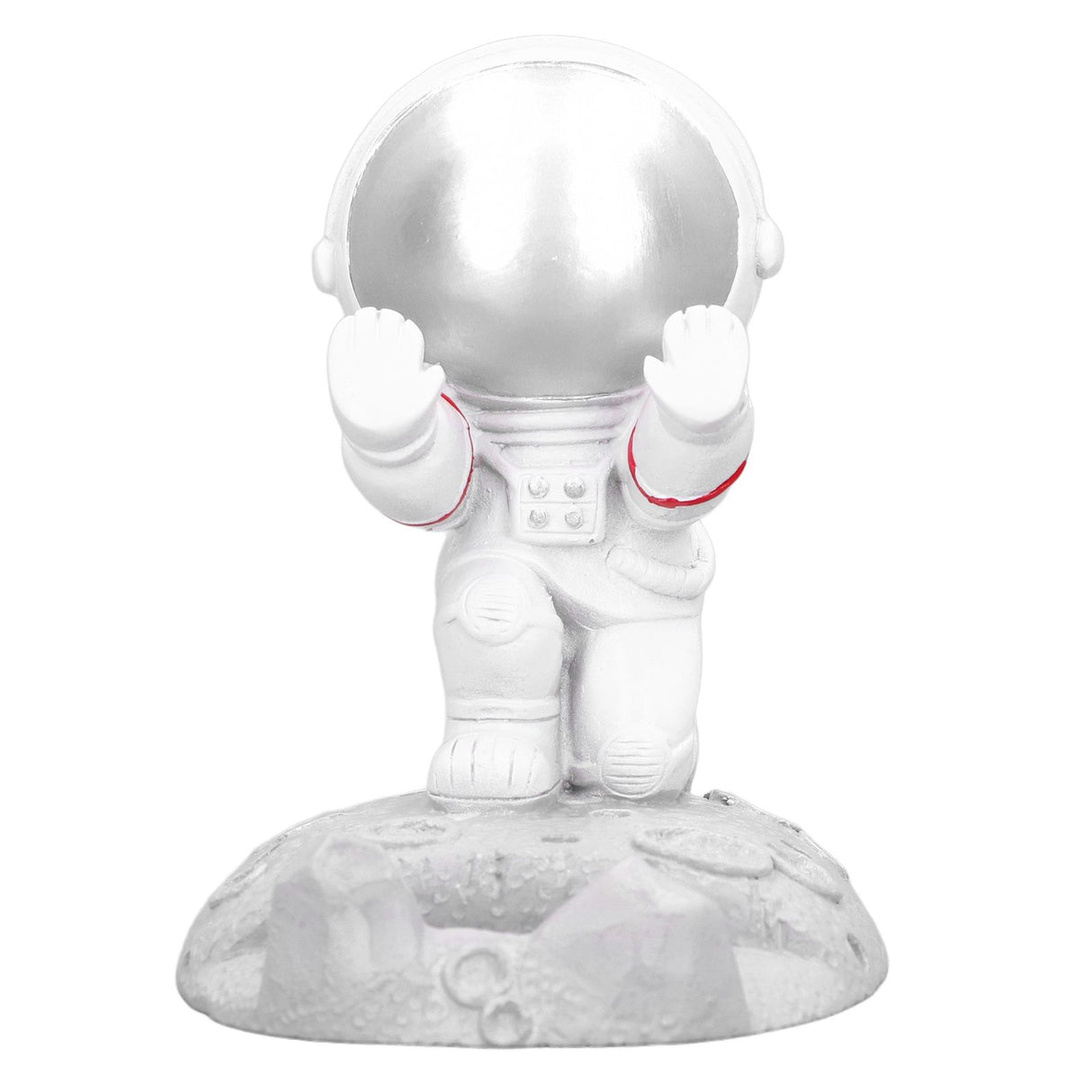 Mobile Phone Holder Astronaut Shape Exquisite Beautiful Environmentally Friendly Bracket OrnamentSilver Astronaut Push