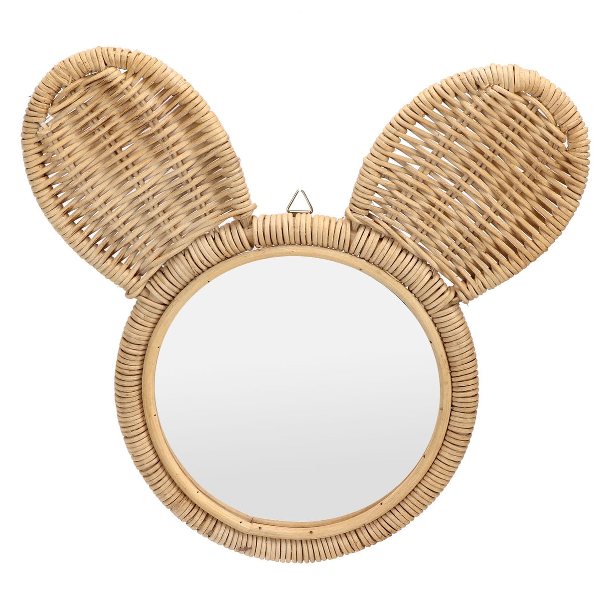 Hanging Mirror High Definition Rattan Mirror Wall Decorative Makeup Mirror for Bathroom Hotel