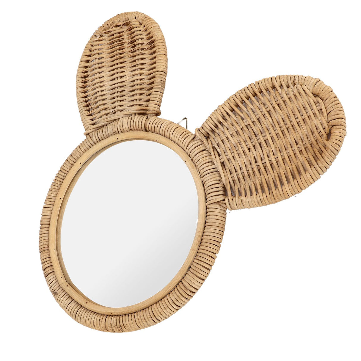 Hanging Mirror High Definition Rattan Mirror Wall Decorative Makeup Mirror for Bathroom Hotel