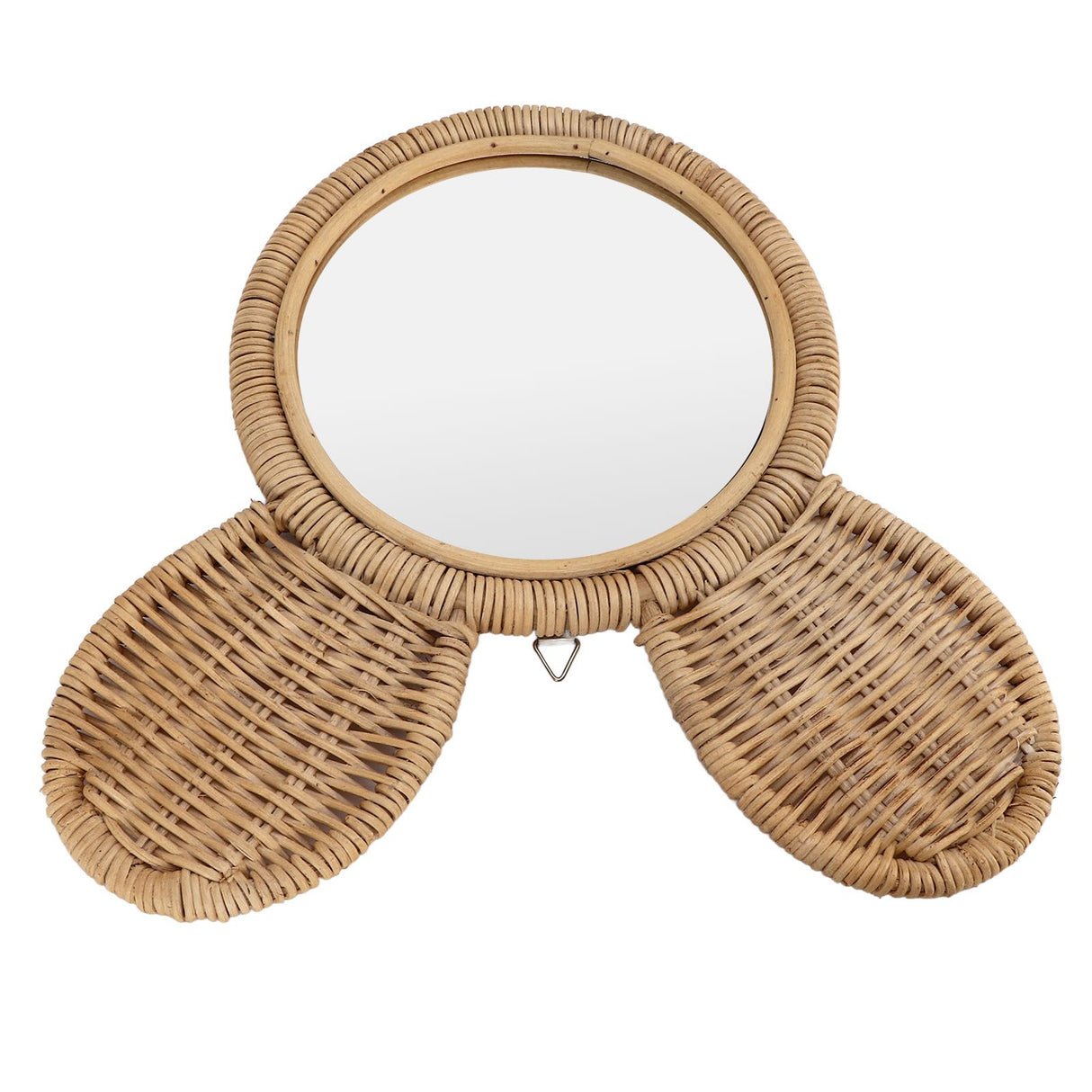 Hanging Mirror High Definition Rattan Mirror Wall Decorative Makeup Mirror for Bathroom Hotel