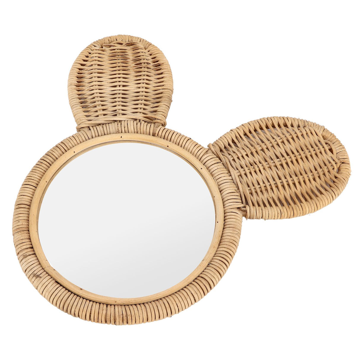 Hanging Mirror High Definition Rattan Mirror Wall Decorative Makeup Mirror for Bathroom Hotel