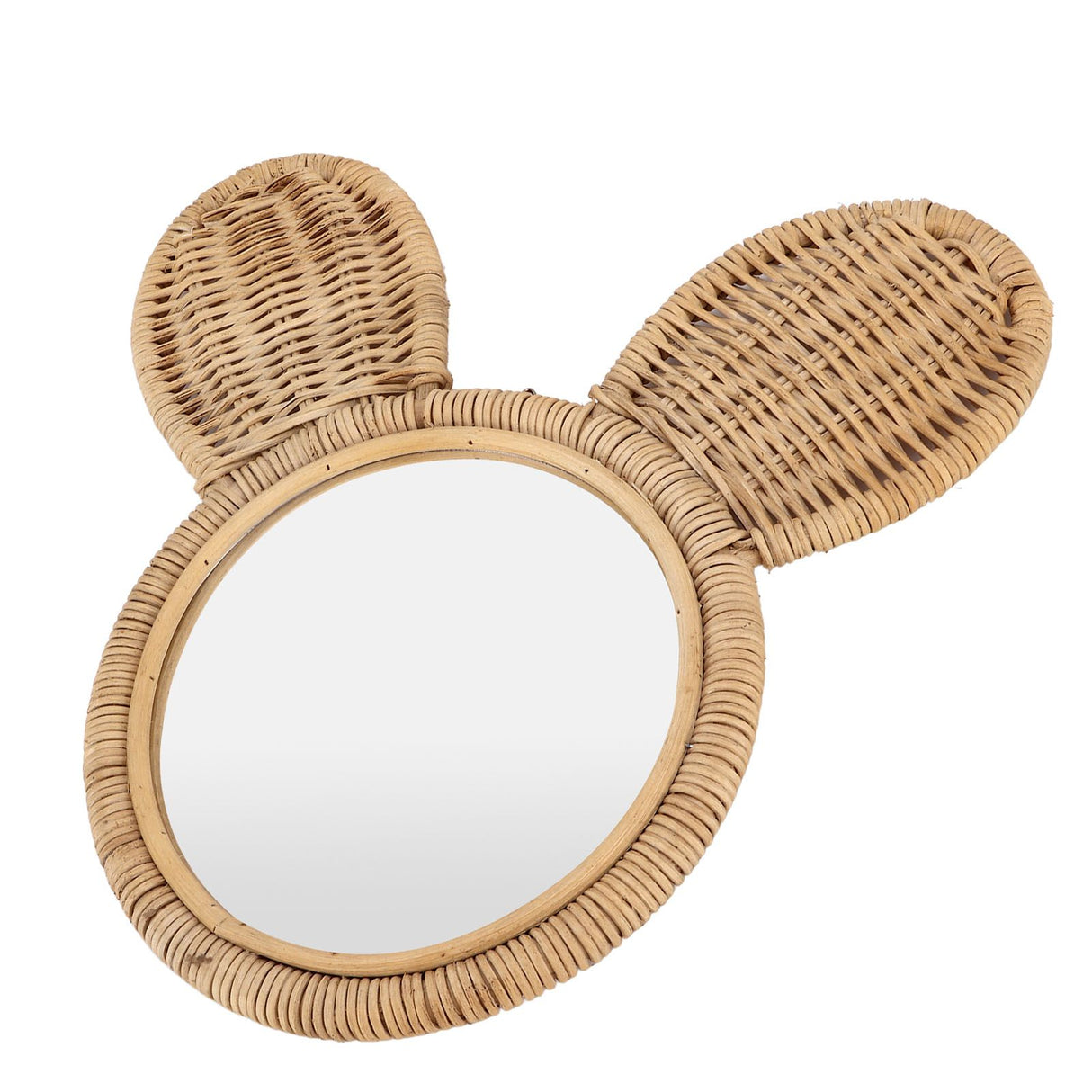 Hanging Mirror High Definition Rattan Mirror Wall Decorative Makeup Mirror for Bathroom Hotel