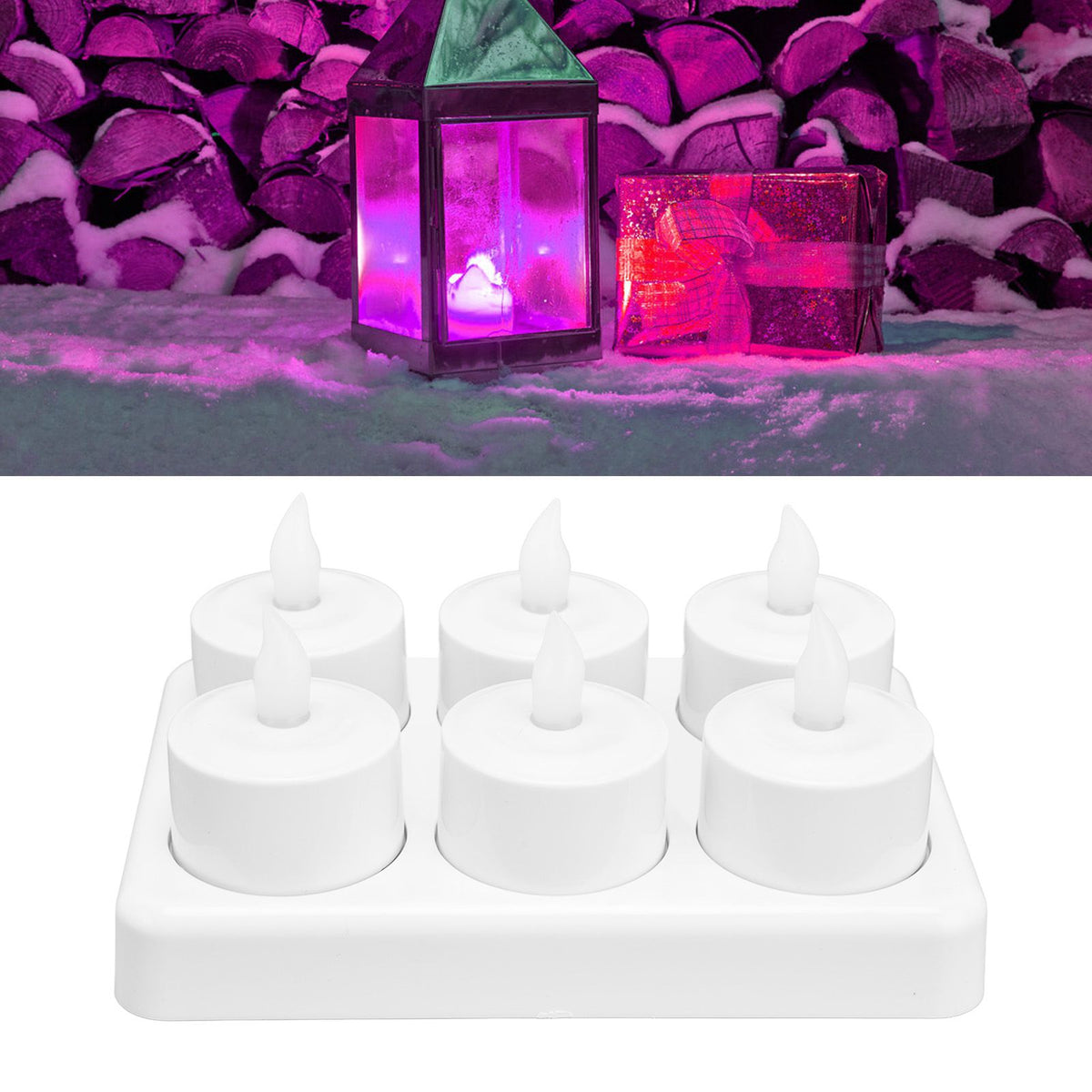 Candle Light Warm White Light LED Tea Light for Wedding Party Table Dining Room 100‑240VAU Plug