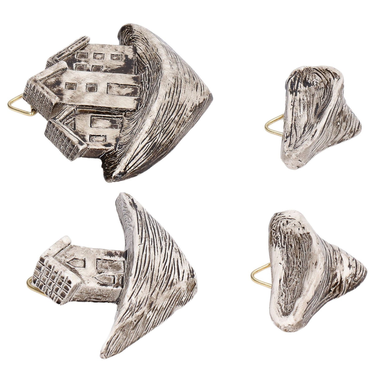 Resin Micro Landscape Small House Decoration Lifelike Shape Fish Aquarium Decor for Household