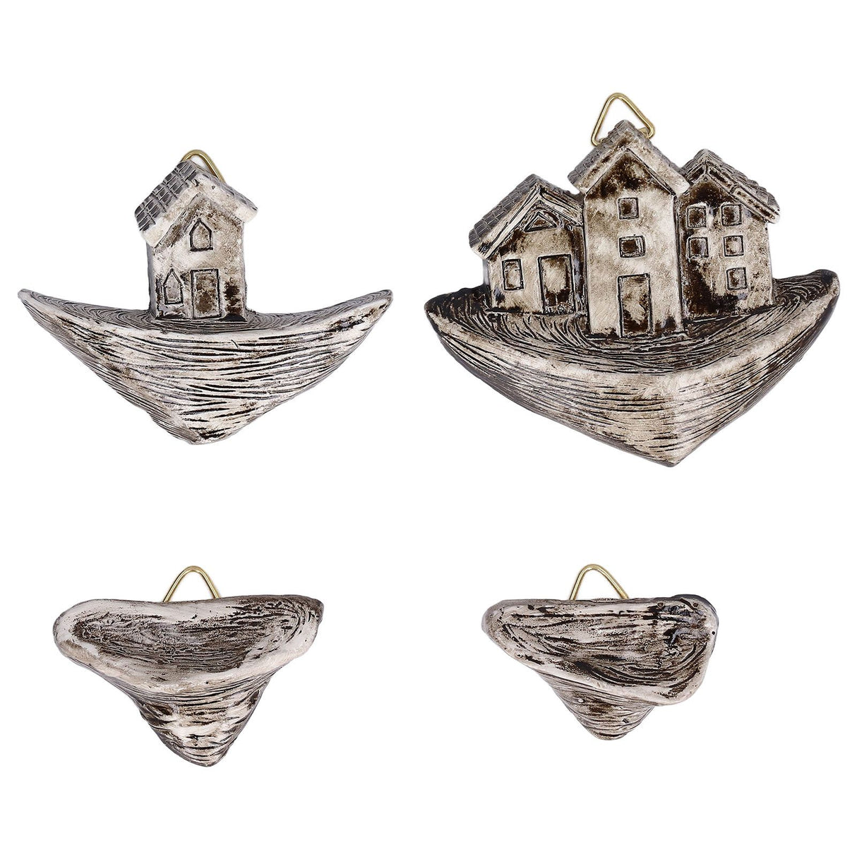 Resin Micro Landscape Small House Decoration Lifelike Shape Fish Aquarium Decor for Household